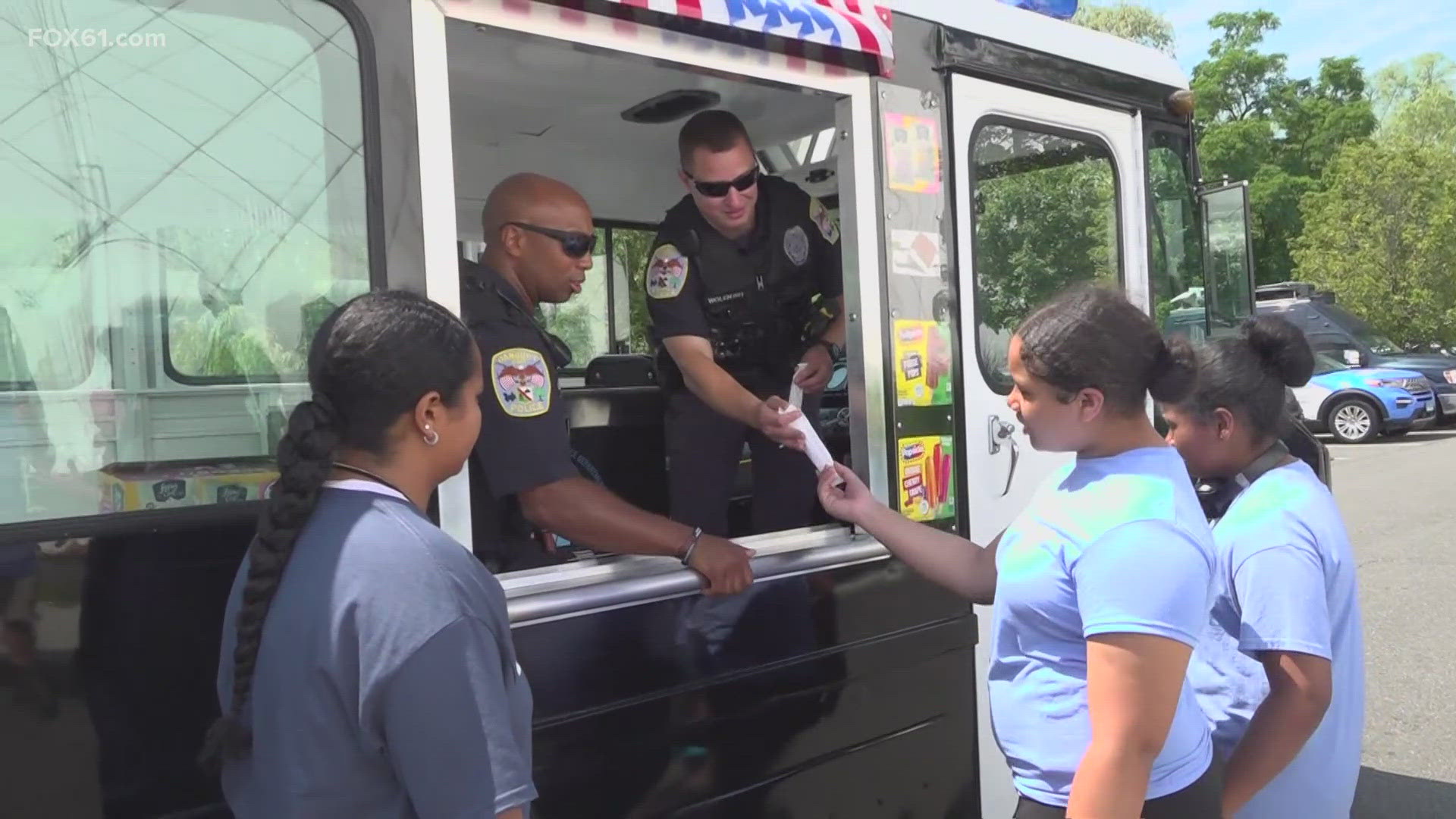 Danbury police are handing out frozen treats to youths while riding in Connecticut's first ever Copsickle ice cream truck. It's a new form of community policing. 