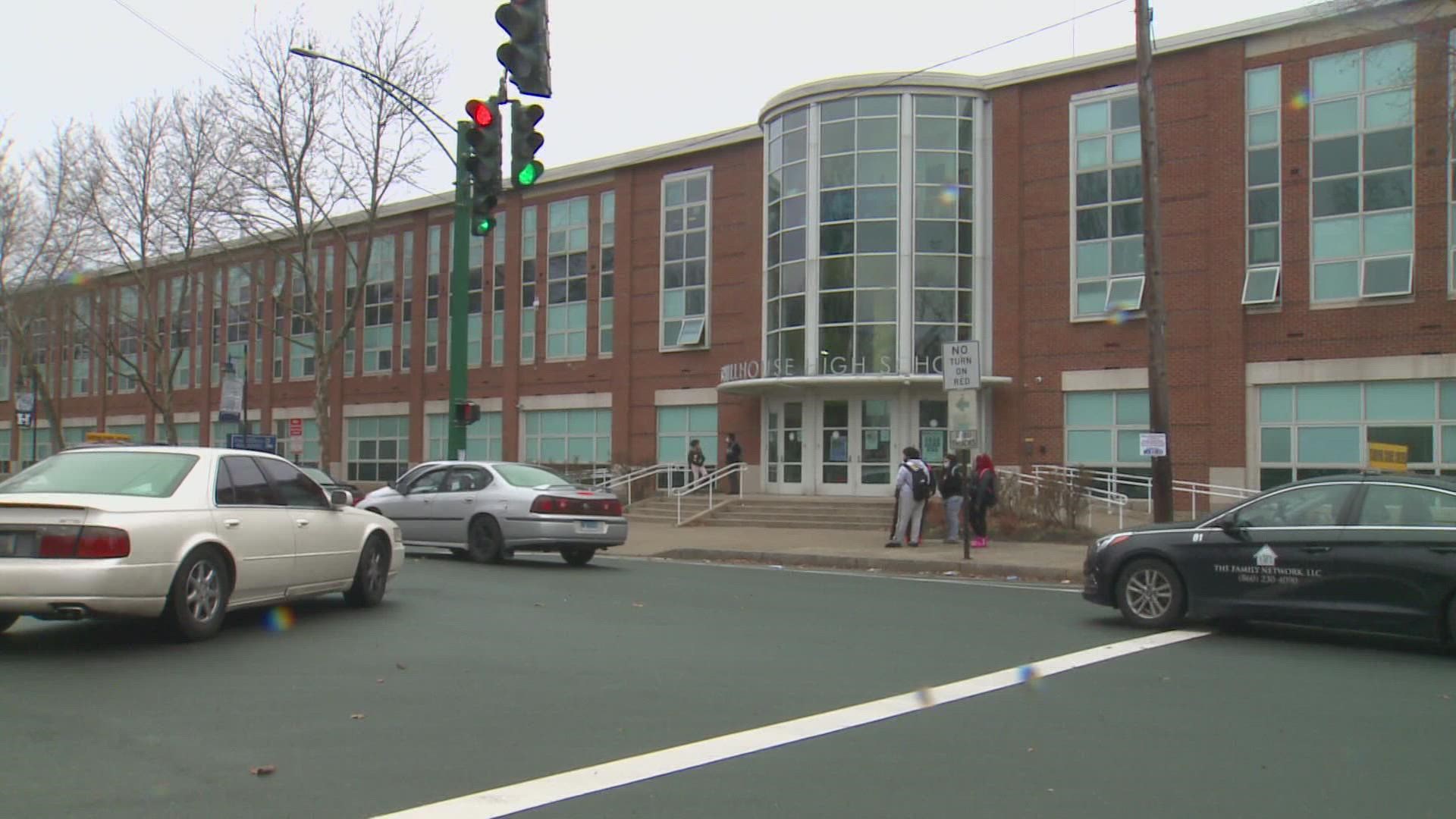 New Haven school officials said the five students ingested a food-like substance that was believed to be infused with an illegal substance