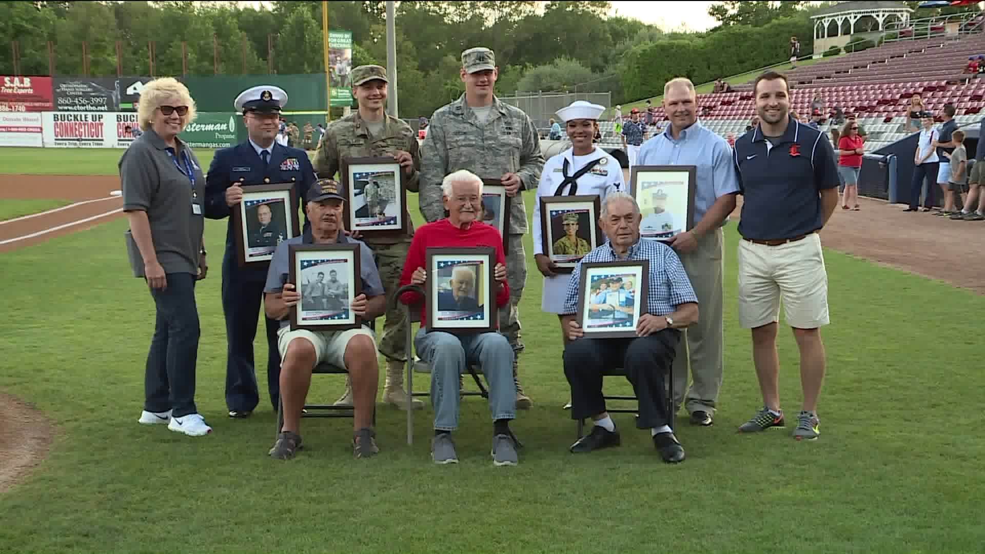 Military heroes honored at Dodd Stadium