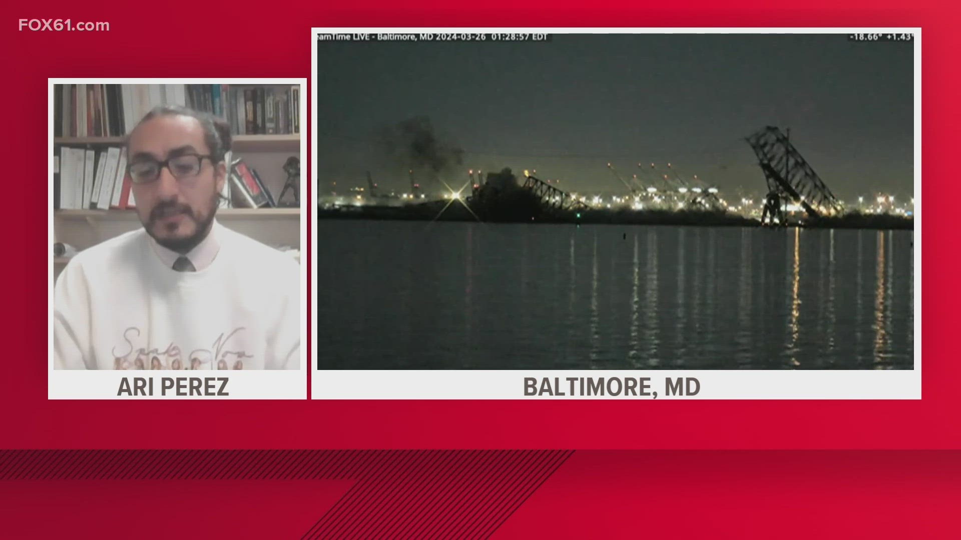 Ari Perez, an associate professor of civil engineering at Quinnipiac University, explains why the cargo ship crash caused the Key Bridge to collapse.