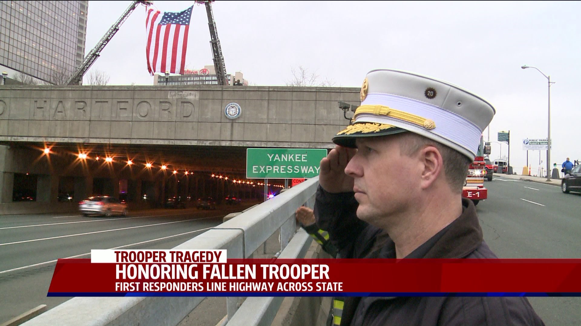 Firefighters honor fallen state trooper
