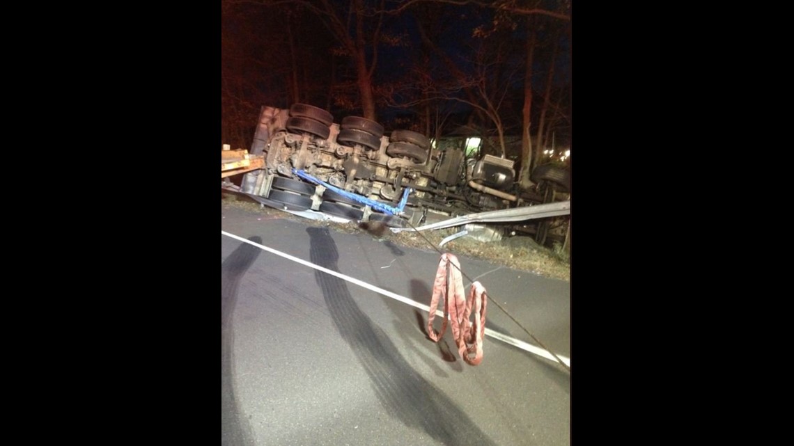 Lanes on I95 northbound reopened in Guilford closed following tractor