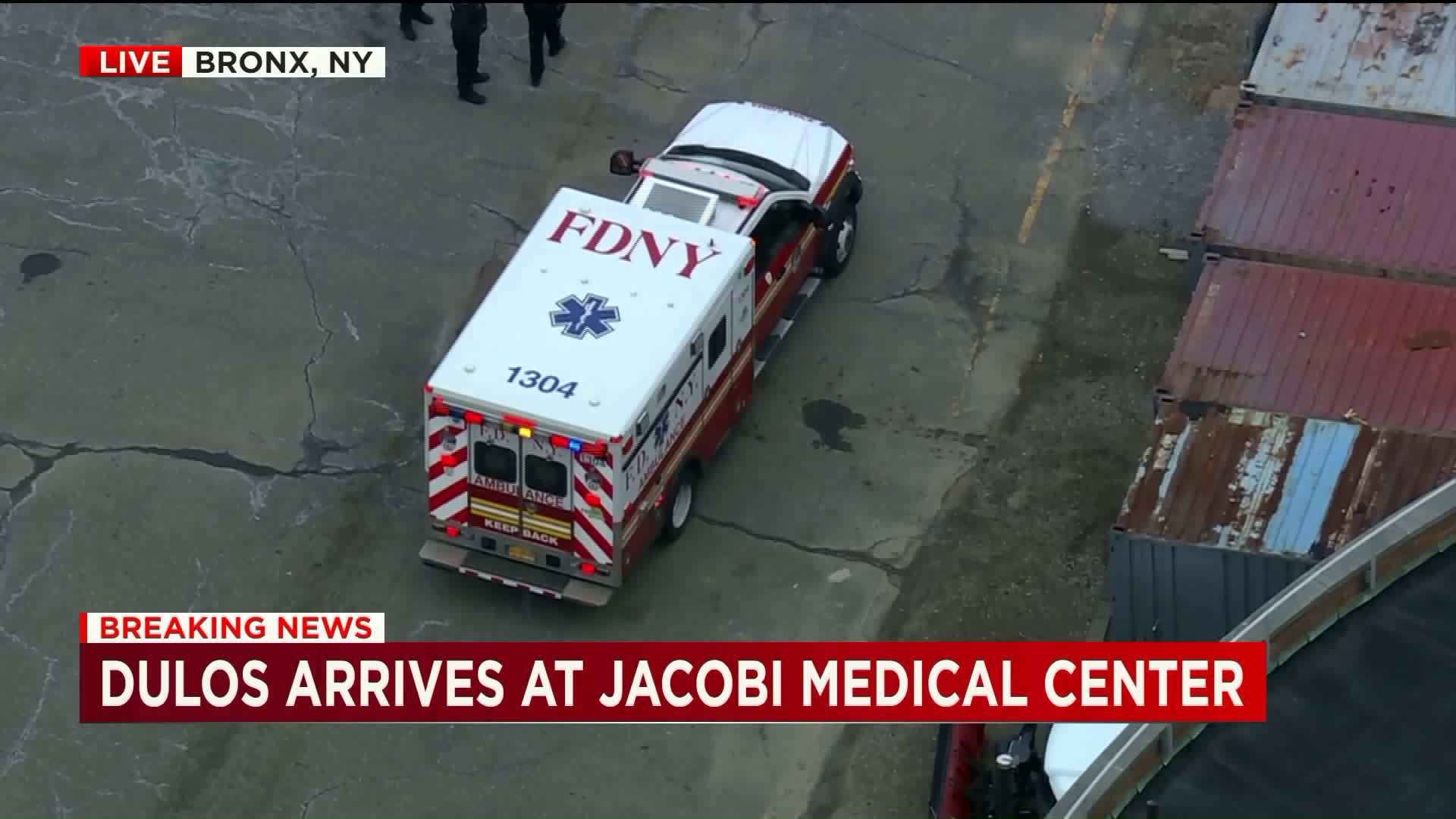 Fotis Dulos arriving at Jacobi Medical Center