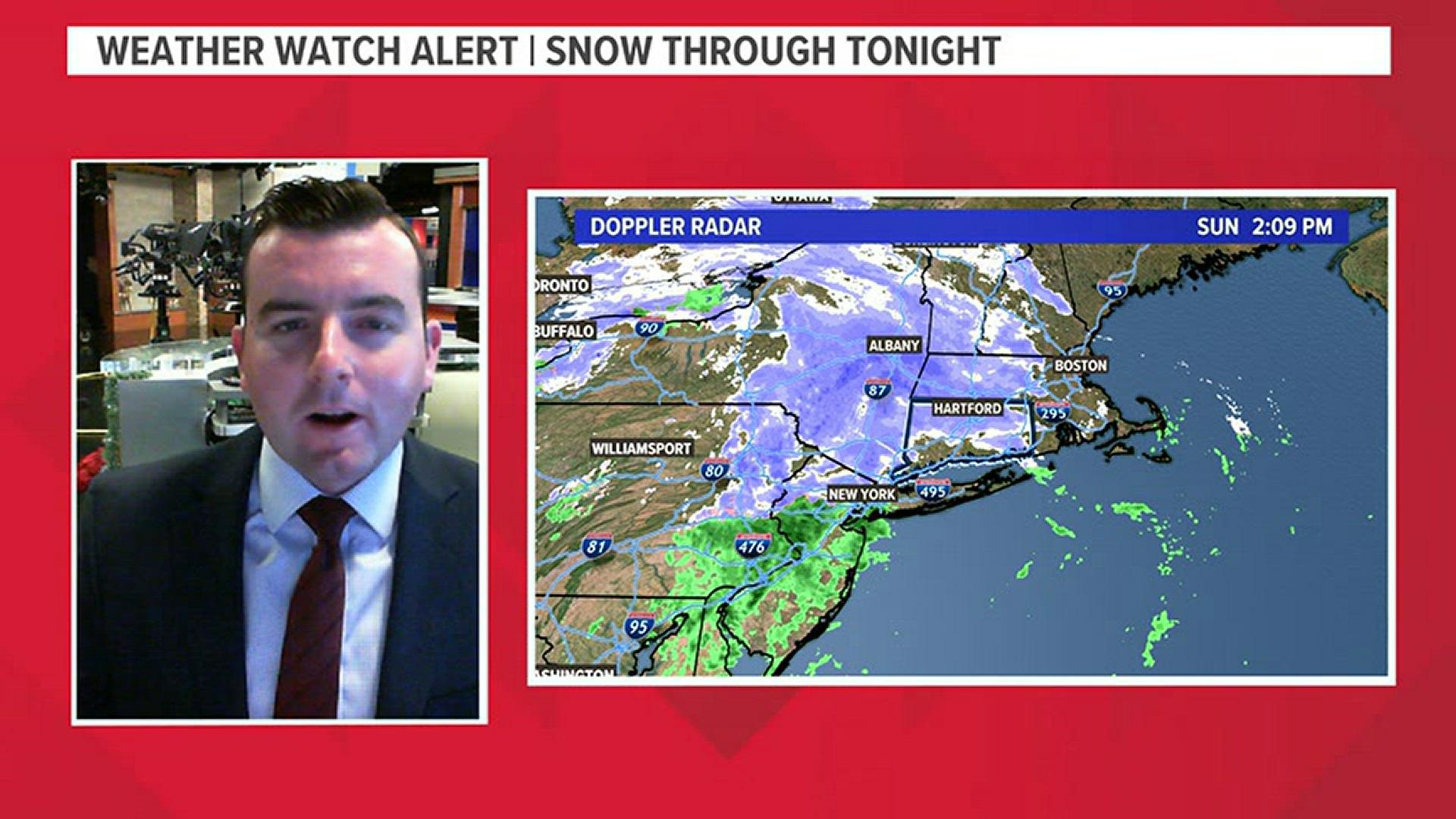 Meteorologist Ryan Breton has the latest on snow moving in.