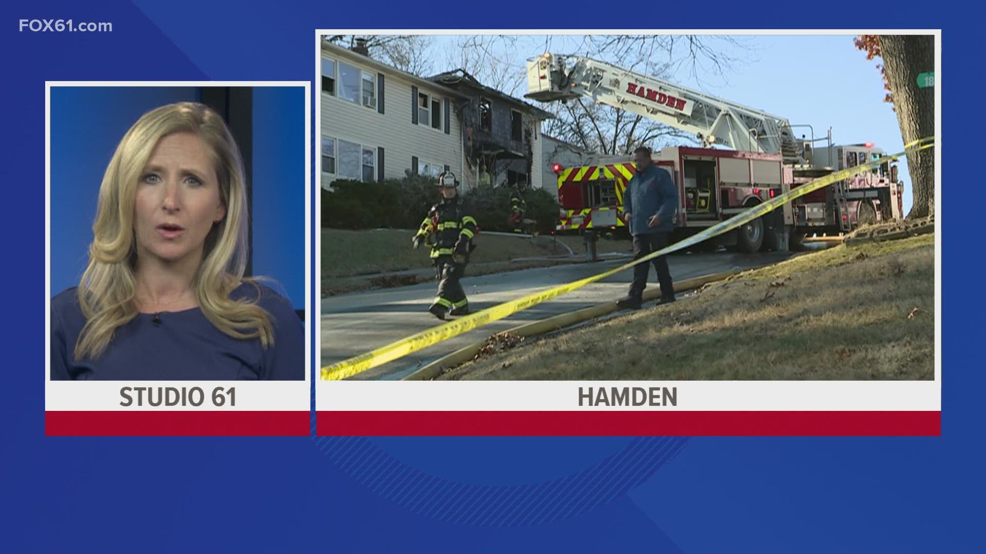 The Hamden Fire Marshal Office determined the fire started in a toaster oven and spread to a table cloth.