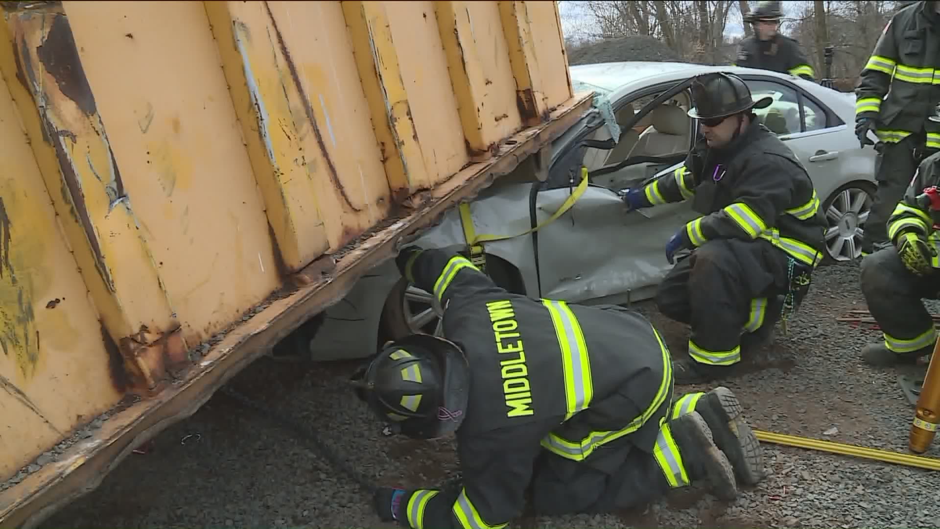 The Middletown Fire Department is currently training on the Paratech Interstate Highway Kit, which they bought a month ago.