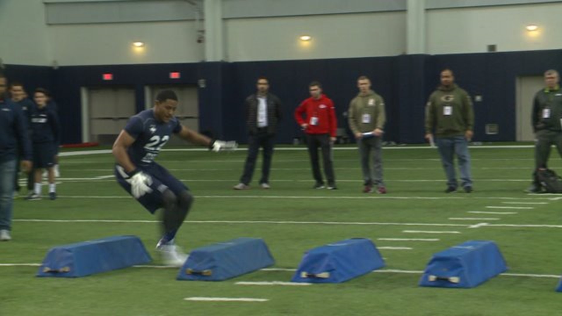 UConn football players show their stuff at pro day