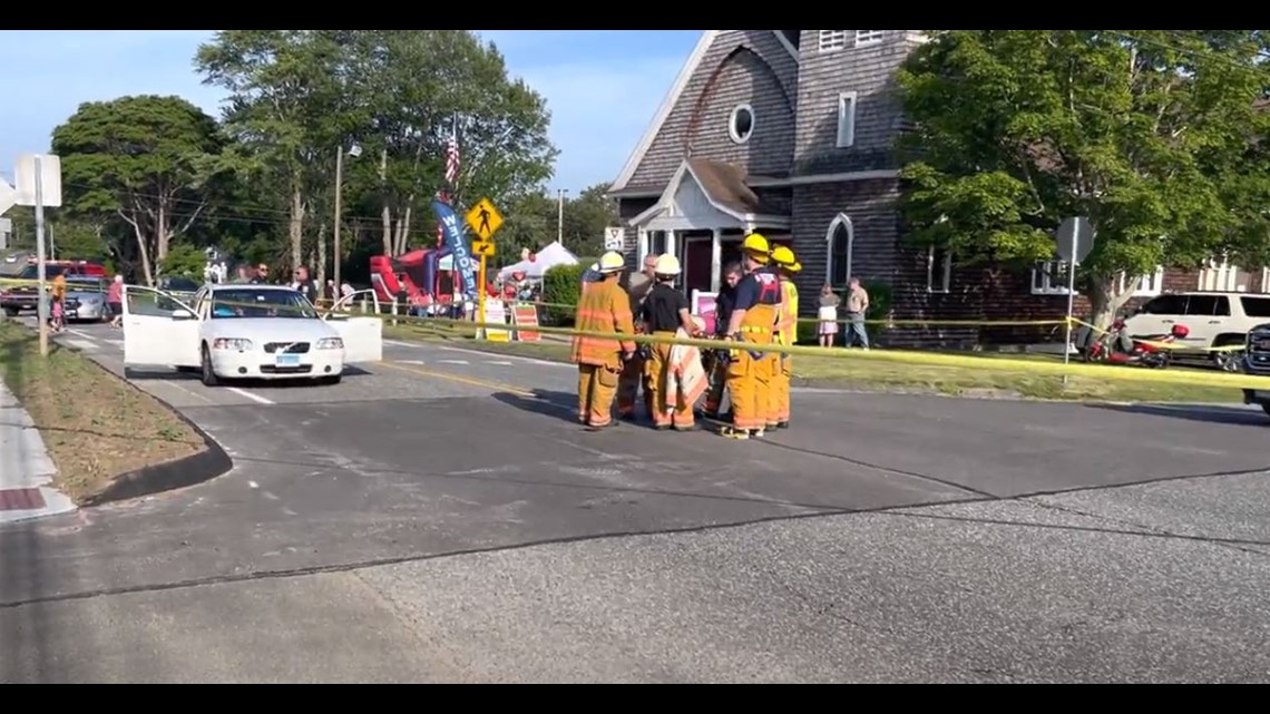 A child injured after pedestrian, car crash in Old Lyme