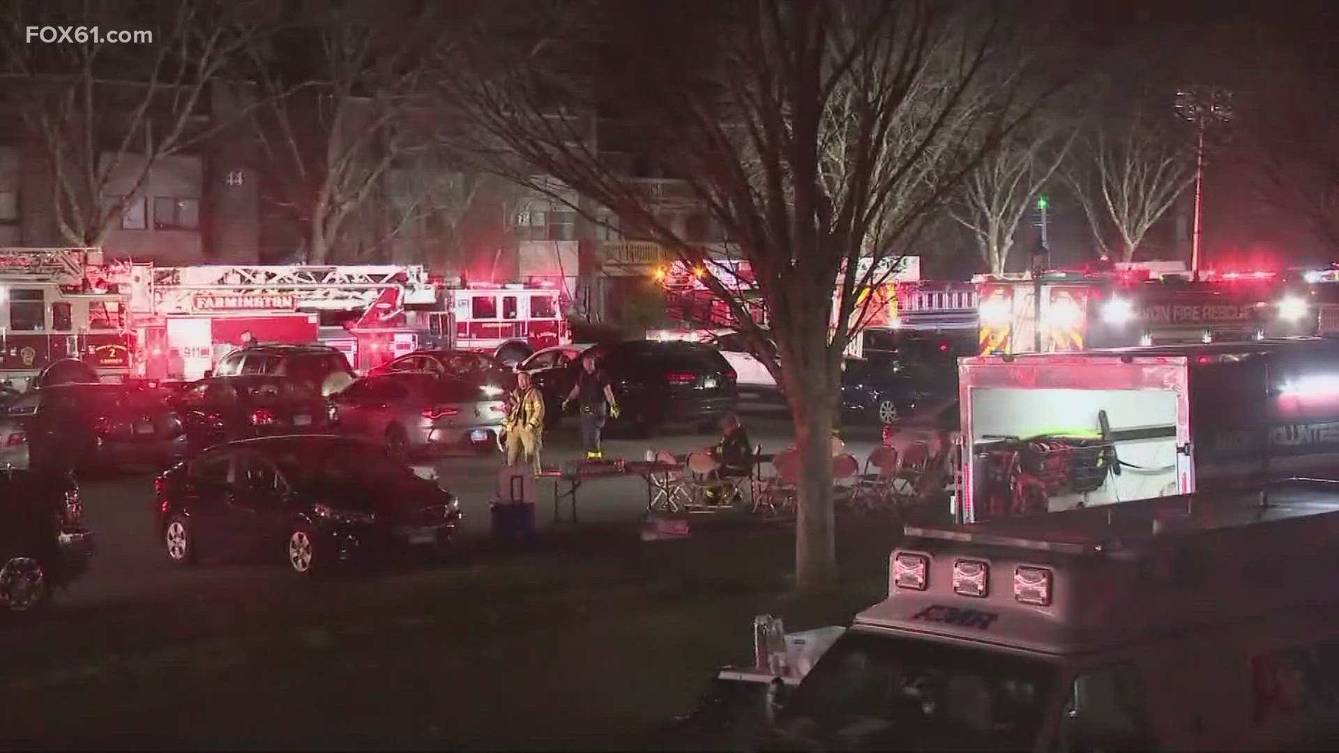 Firefighters are investigating a fire at an apartment complex in Avon on Sunday evening.
