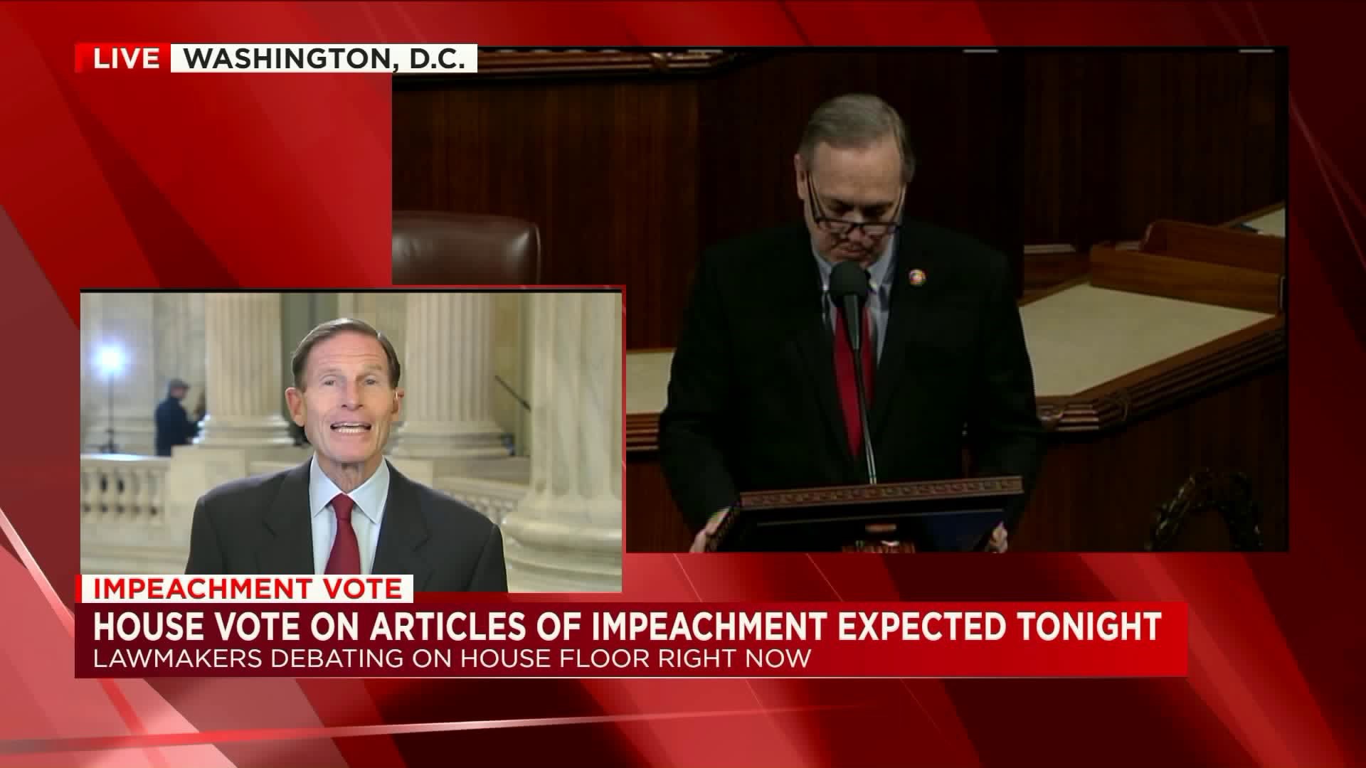 Sen. Richard Blumenthal discuses the recent impeachment hearings.
