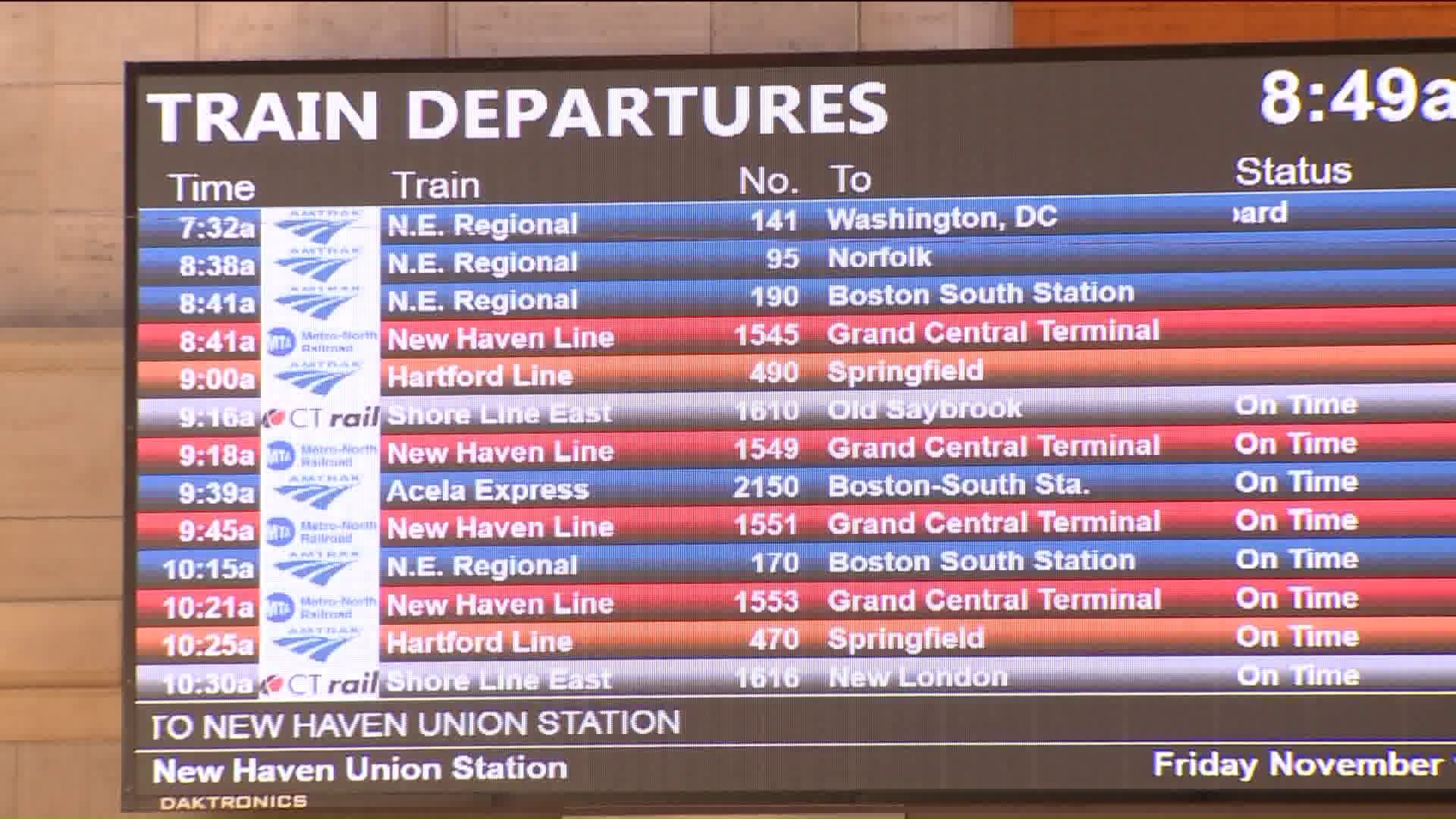 Power outages affect train schedules Friday