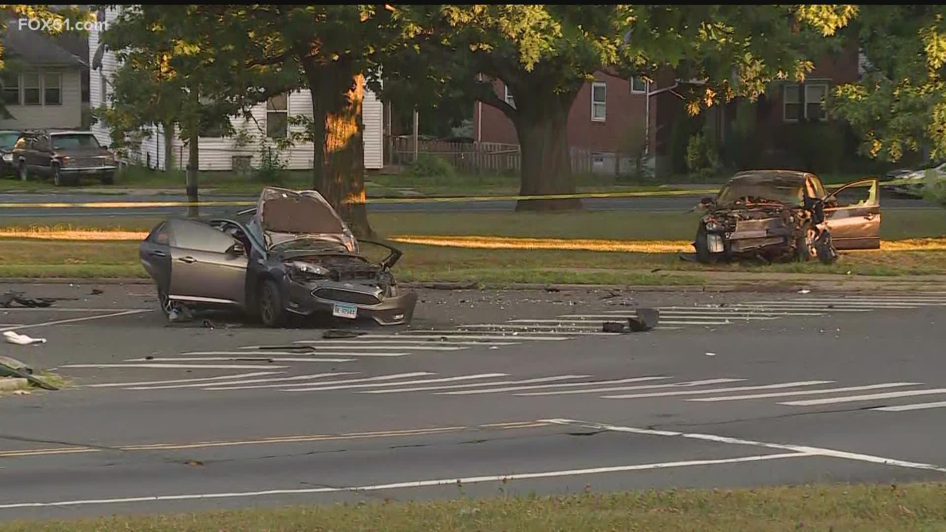 Hartford police were called to the intersection of New Britain and Fairfield avenues around 1 a.m. for a report of a serious crash.