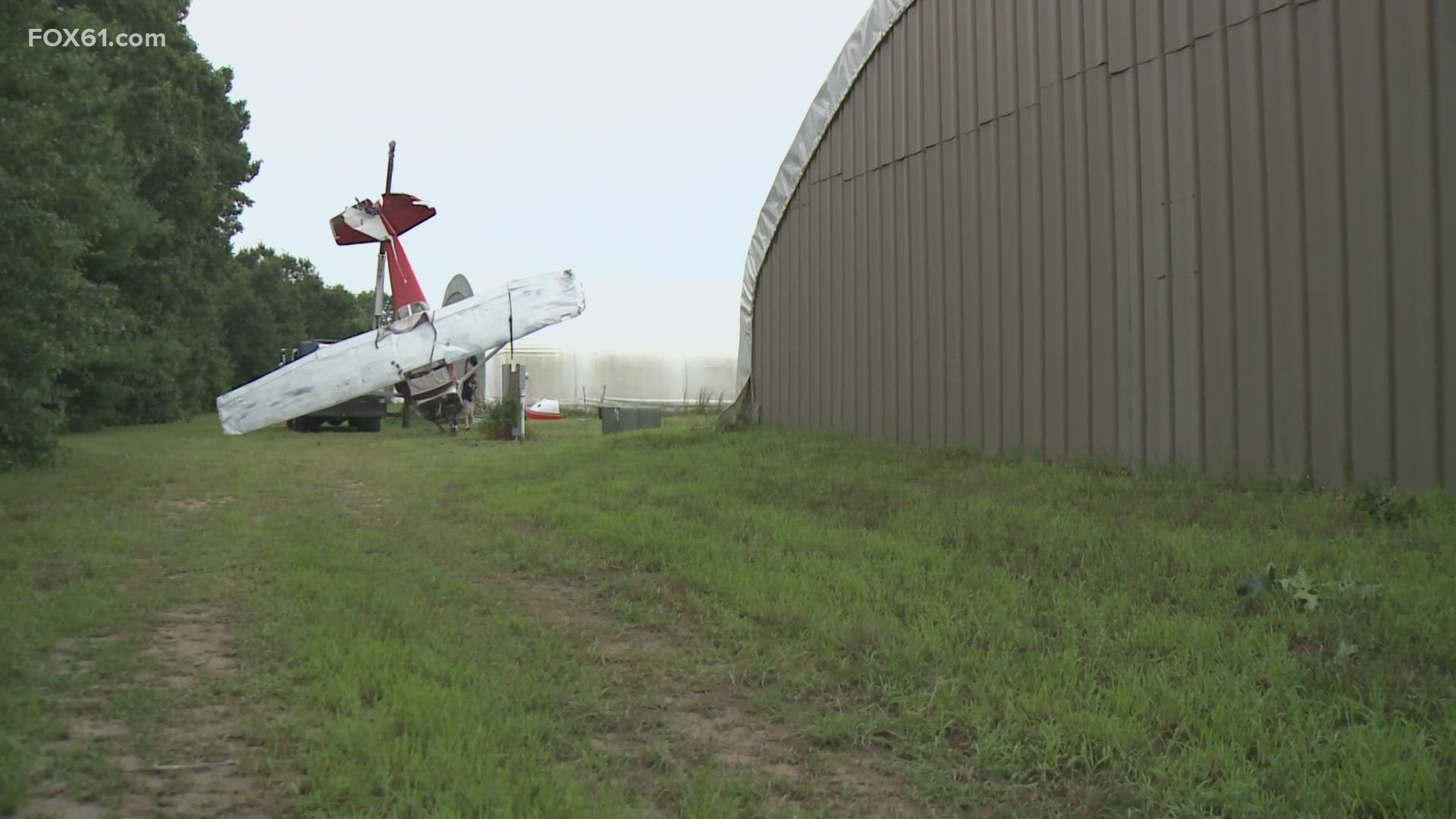 From trees falling on homes to small airplanes being blown away, Friday's storm hit the town of Simsbury hard.