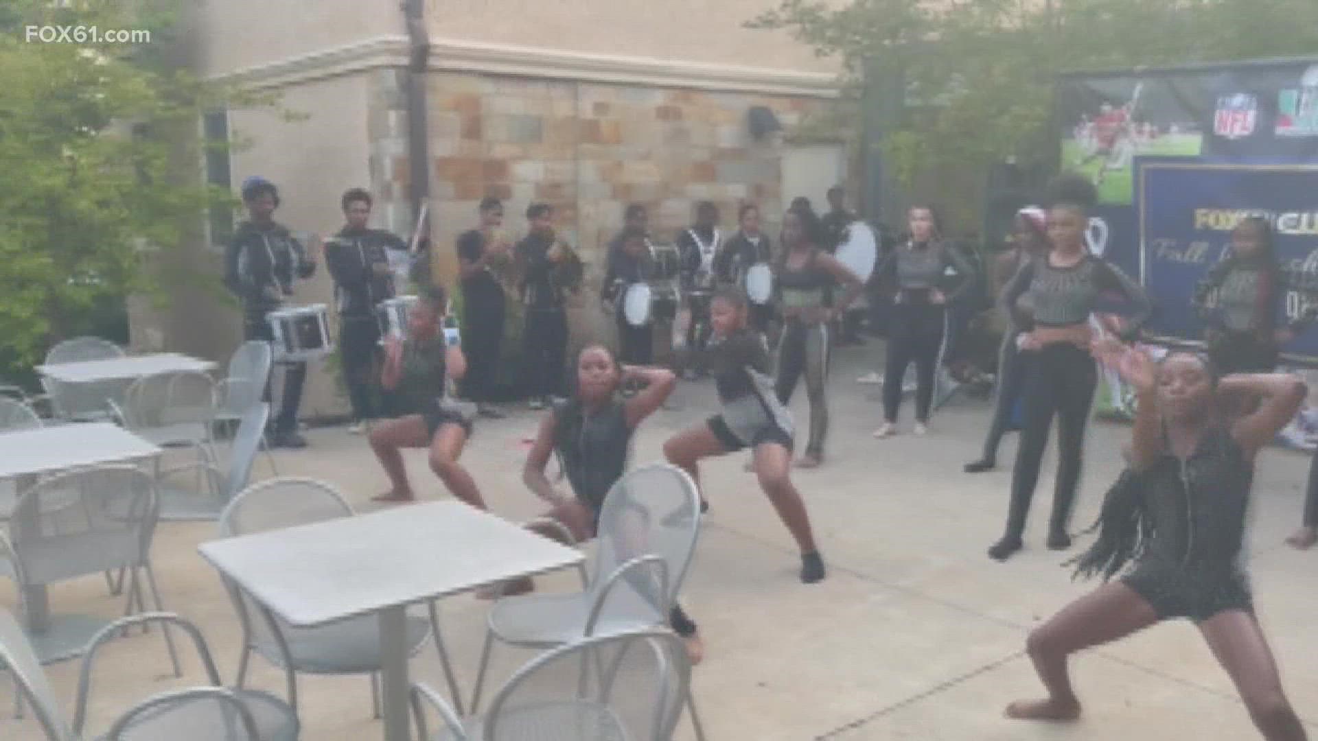 The Hartford Proud Drill Drum and Dance Corps performed last night for the kickoff party for our new 6 p.m. newscast.