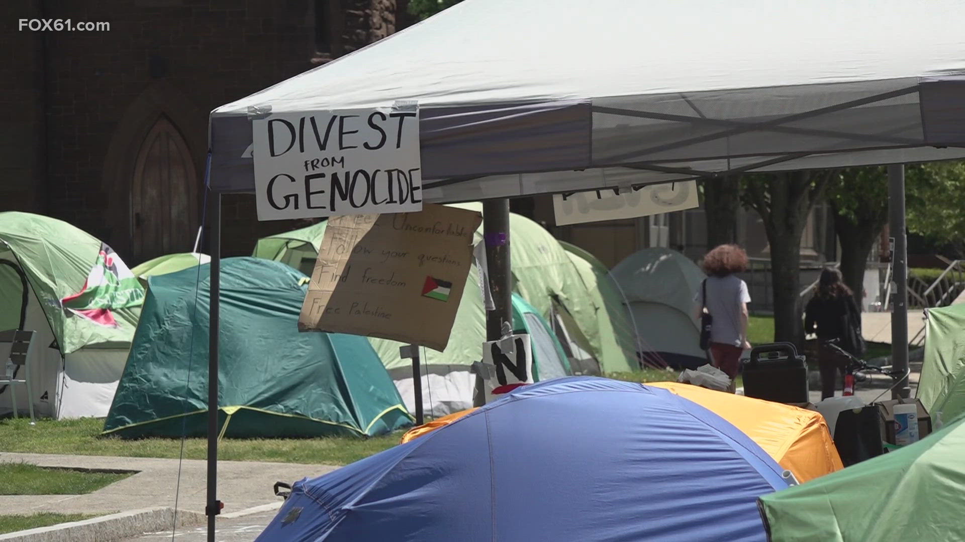 More than two weeks since students set up camp, the “Wesleyan Liberated Zone” is the last remaining college encampment in Connecticut.