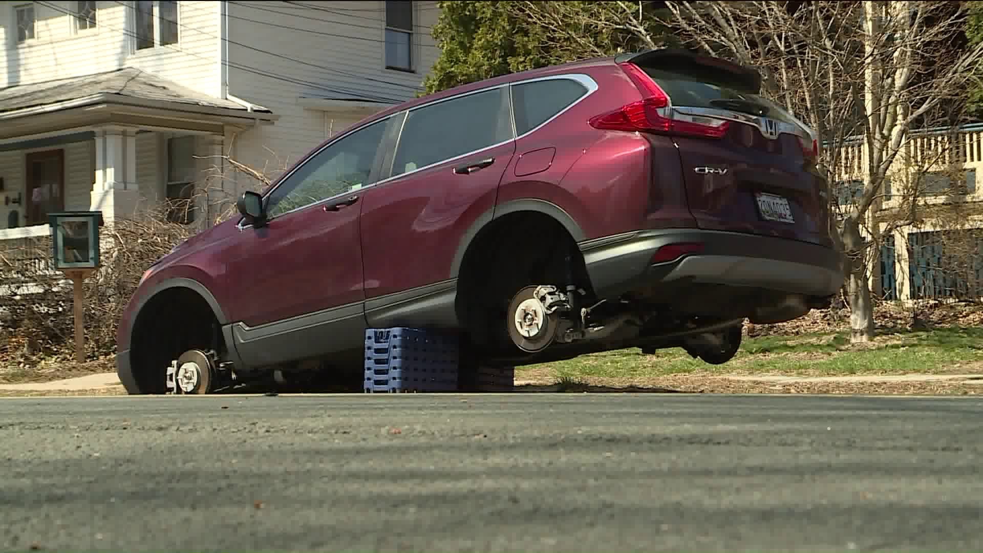 Residents dealing with wheel thefts