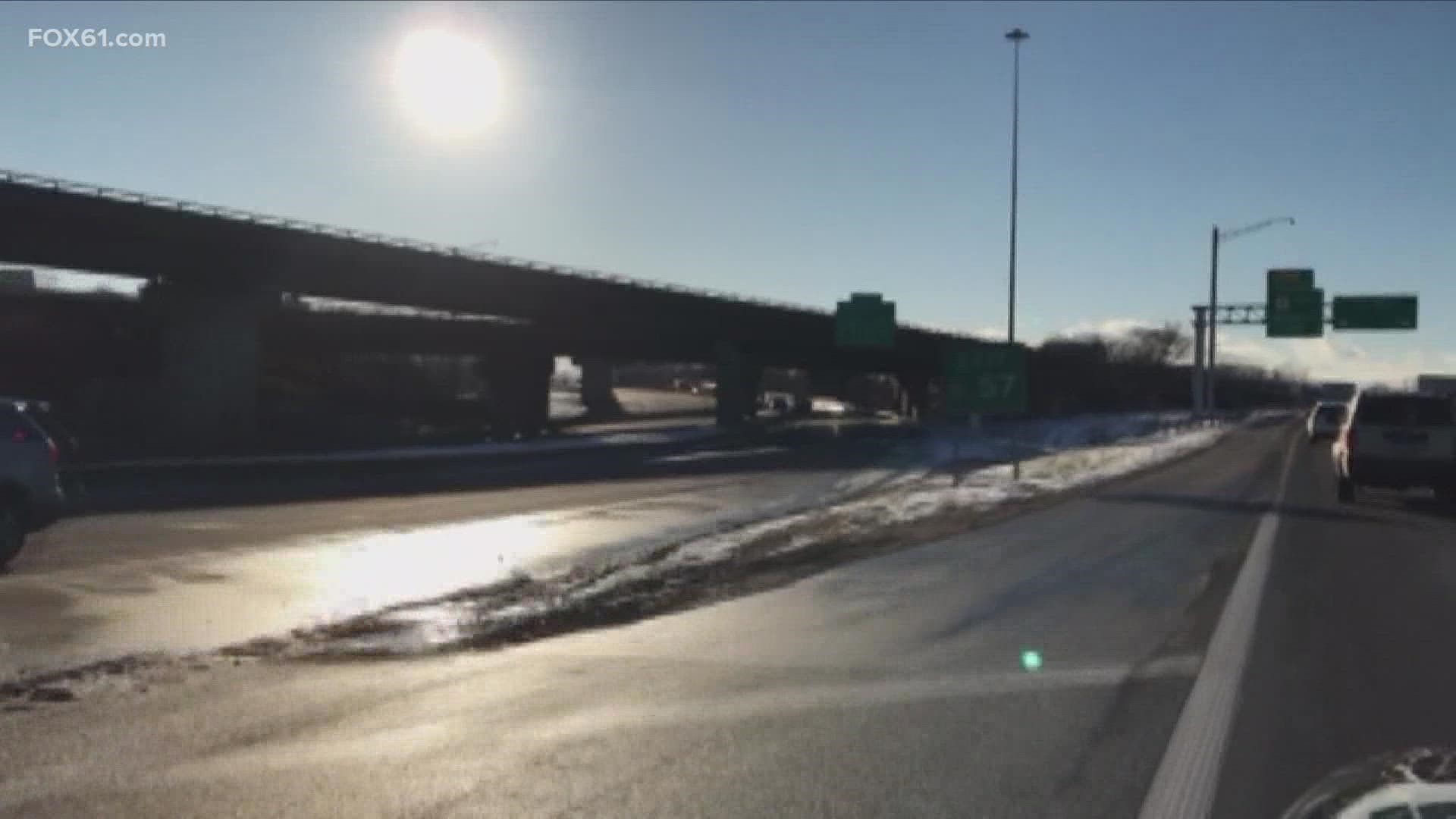 The crash happened as the bus was heading toward the Charter Oak Bridge.