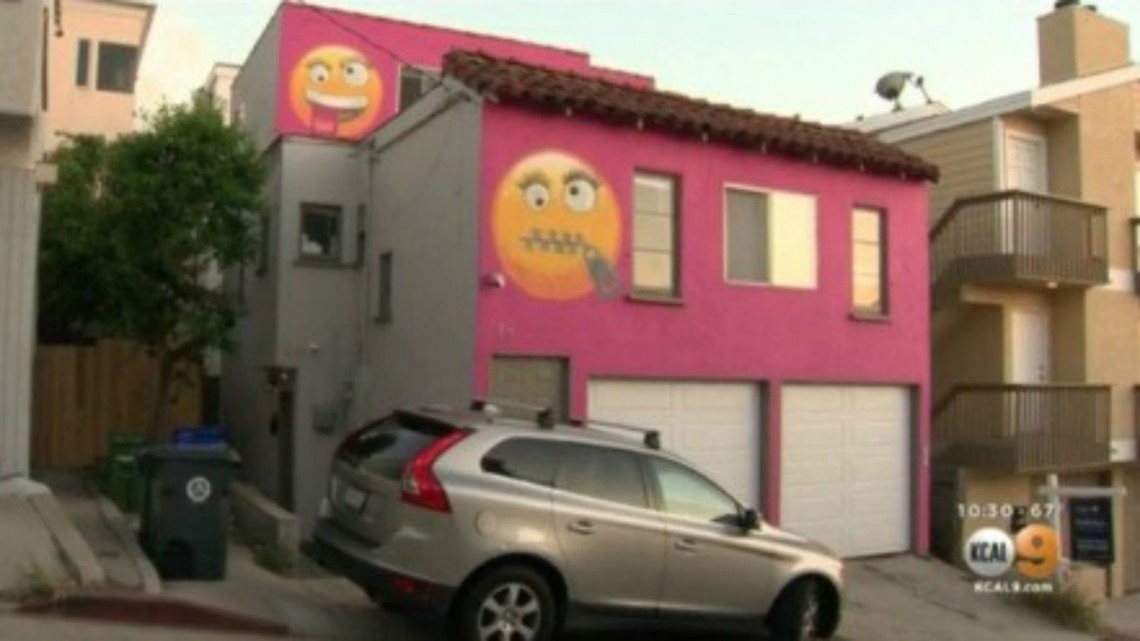 Angry neighbors demand manhattan beach do something about pink emoji