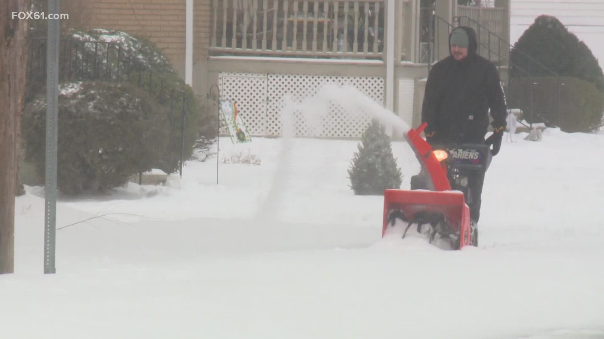 The snow mixtures has been hard to cleanup and requires a lot of work