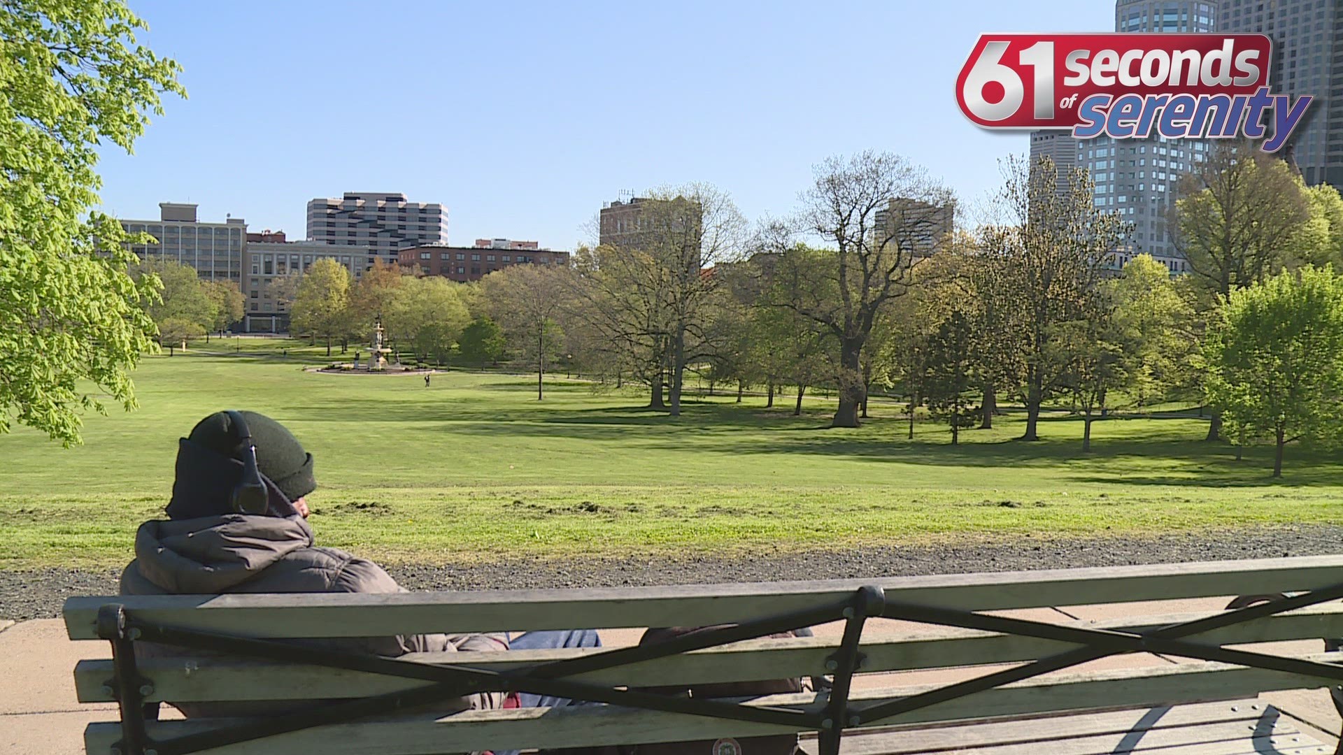 Time for 61 seconds of serenity, taking in the sun in Hartford this morning!