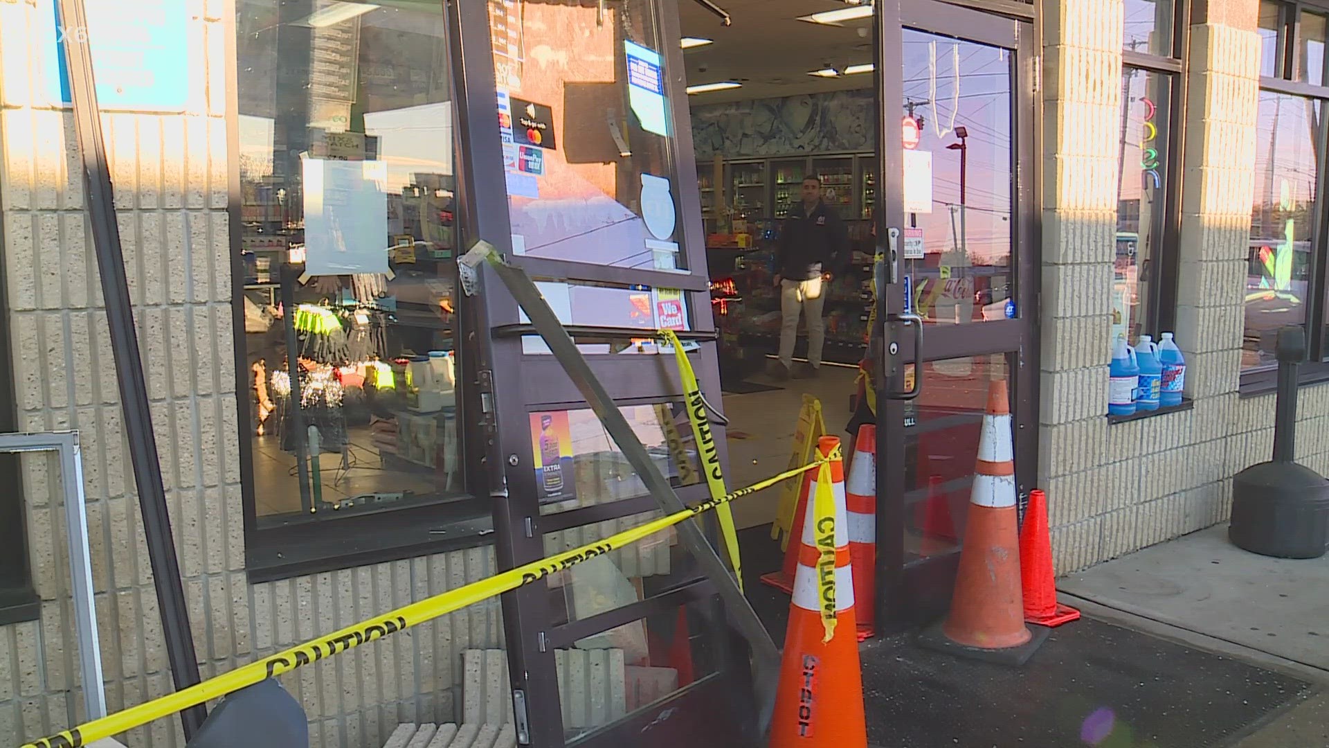 It happened at the Noble Gas station on Boston Post Road overnight Tuesday.