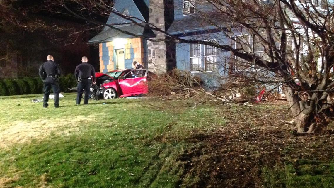 Car crashes into Norwich house; driver has "lifethreatening injuries".