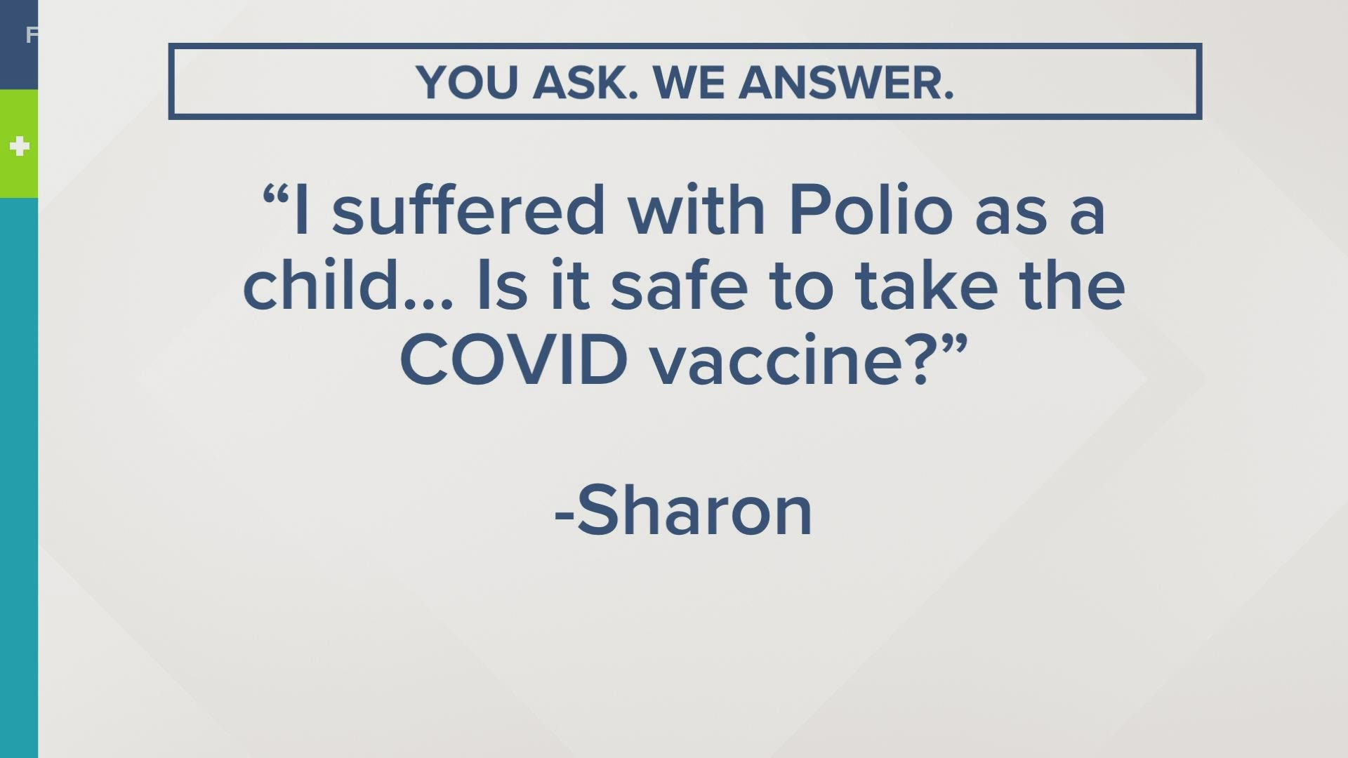 If you have a question about COVID-19 or the vaccine, email SHARE61@fox61.com or text 860-527-6161.