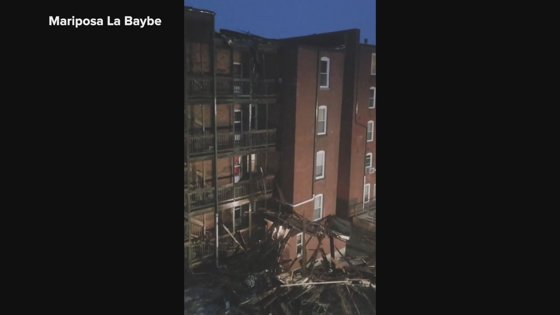 Severe weather sweeping through the northeast took the roof off of at least one building in Holyoke, Massachusetts.