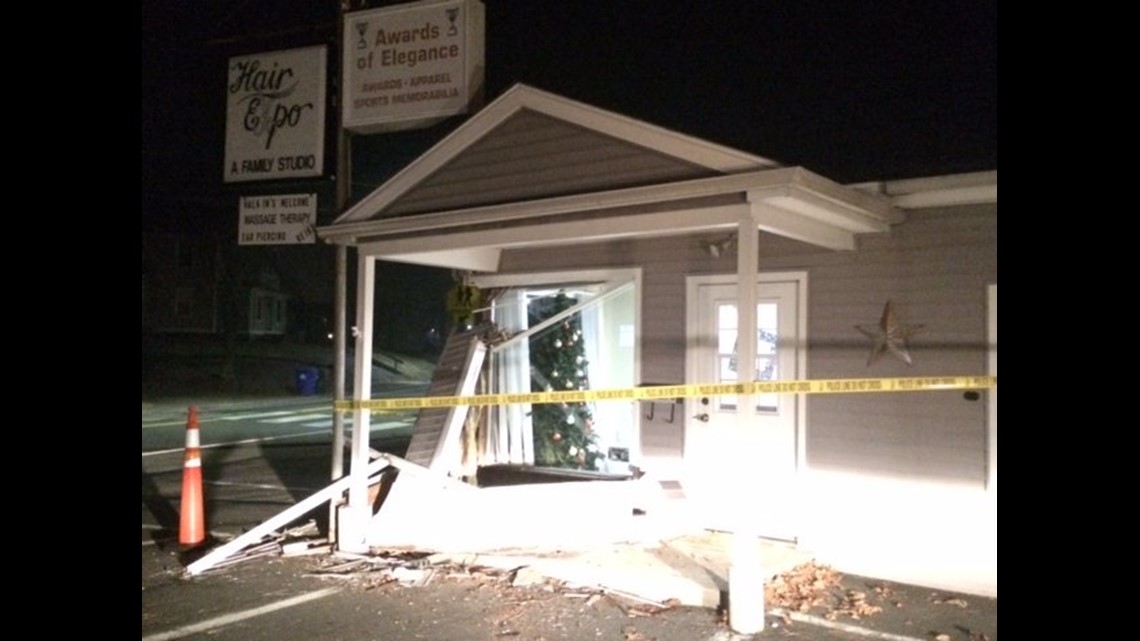 Car crashes into building in Southington