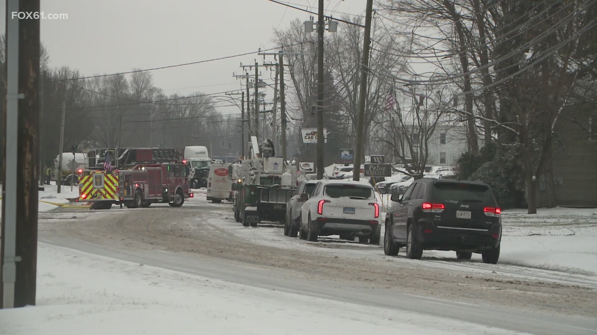 The snow is expected to cause a slippery evening commute for many.