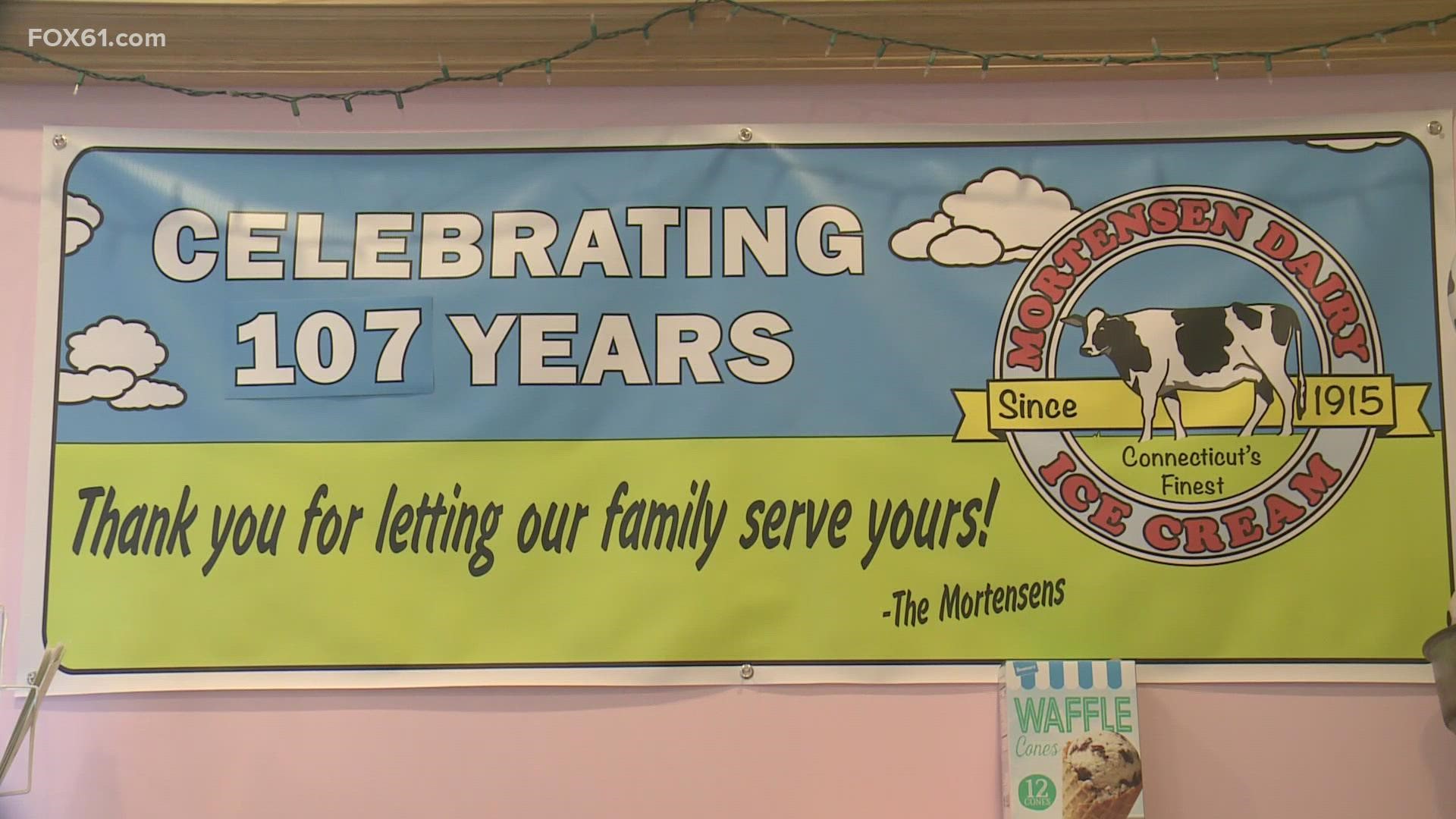 The family business in Newington, Conn. offered $1.07 soft serve cones to celebrate its anniversary.