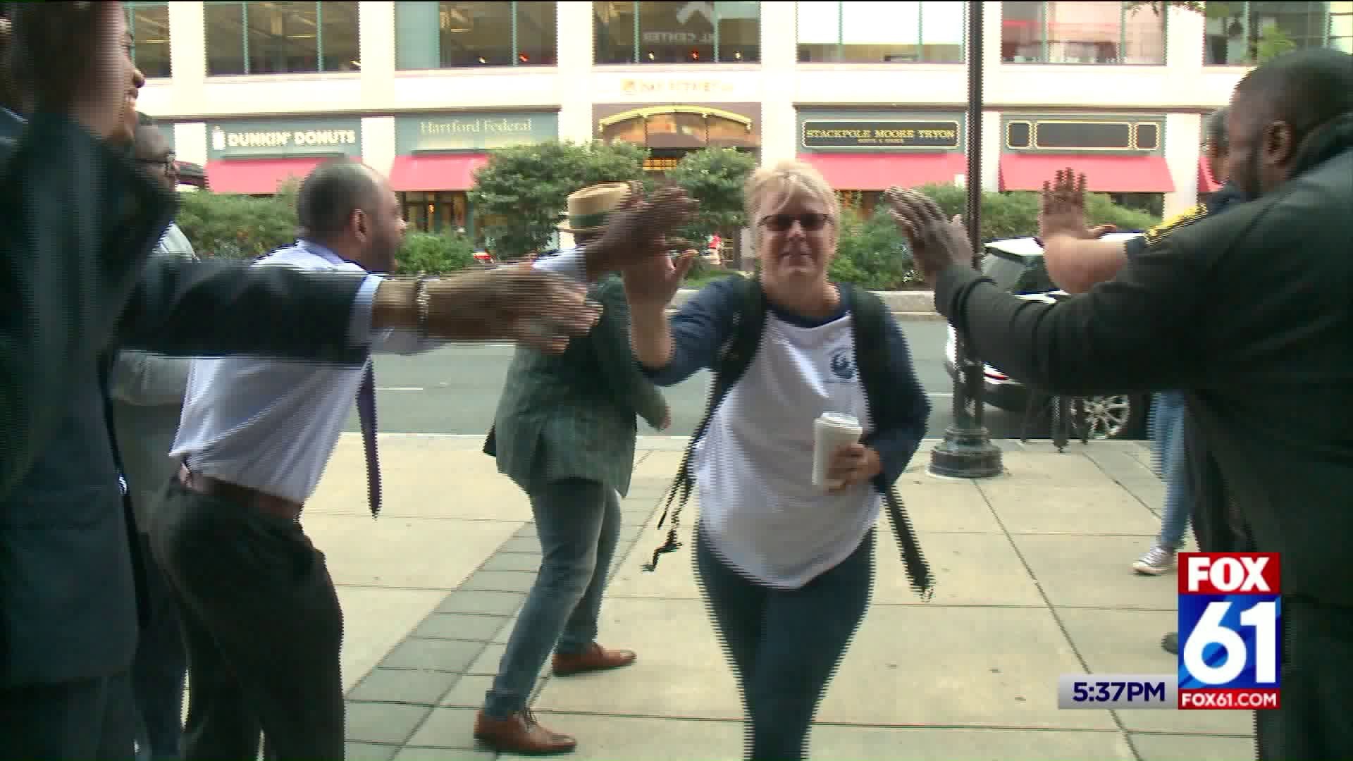 Hartford community leaders give teachers a warm welcome to kick off new school year