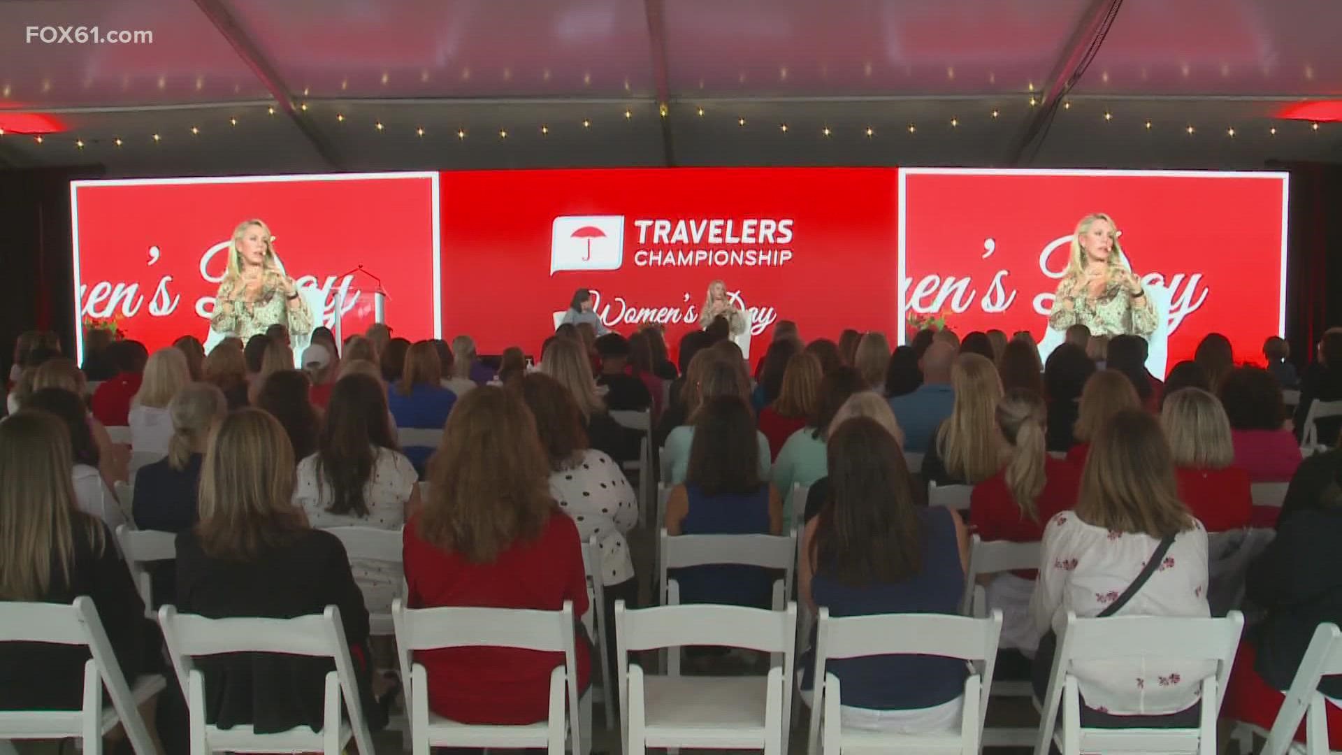 Women gathered at the Traveler's Championship to connect and teach each other lessons.