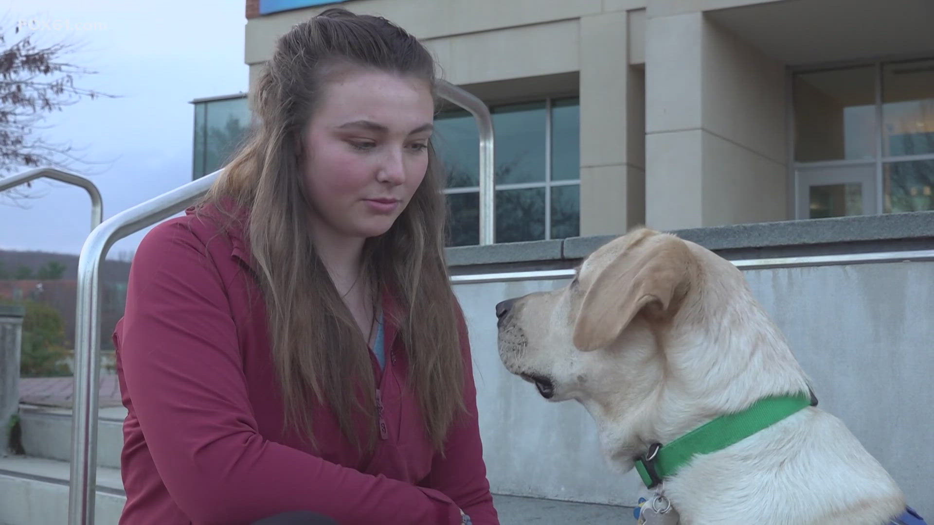 The students are a part of Guiding Eyes Puppy Raising, which is made up of 150 students training future guide dogs.