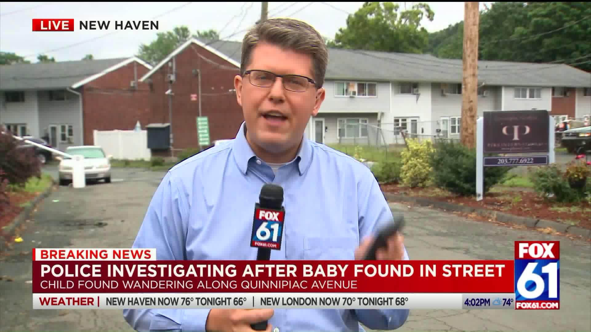 New Haven police investigating report of a baby in the road