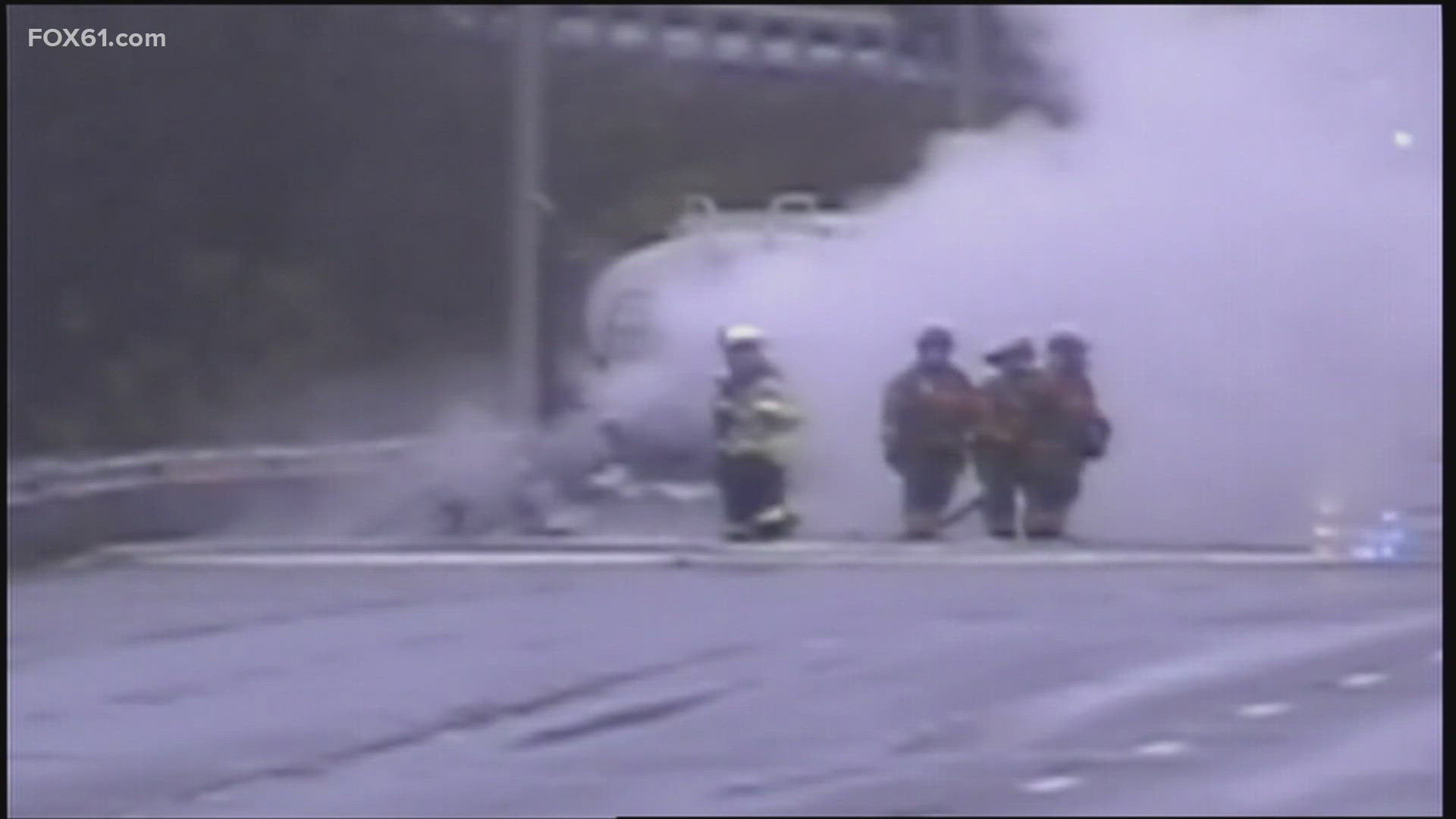 The incident happened just before 8 a.m. Friday near Exit 24. No injuries were reported. The trailer was carrying 7,500 gallons of gas, but it appears none spilled.