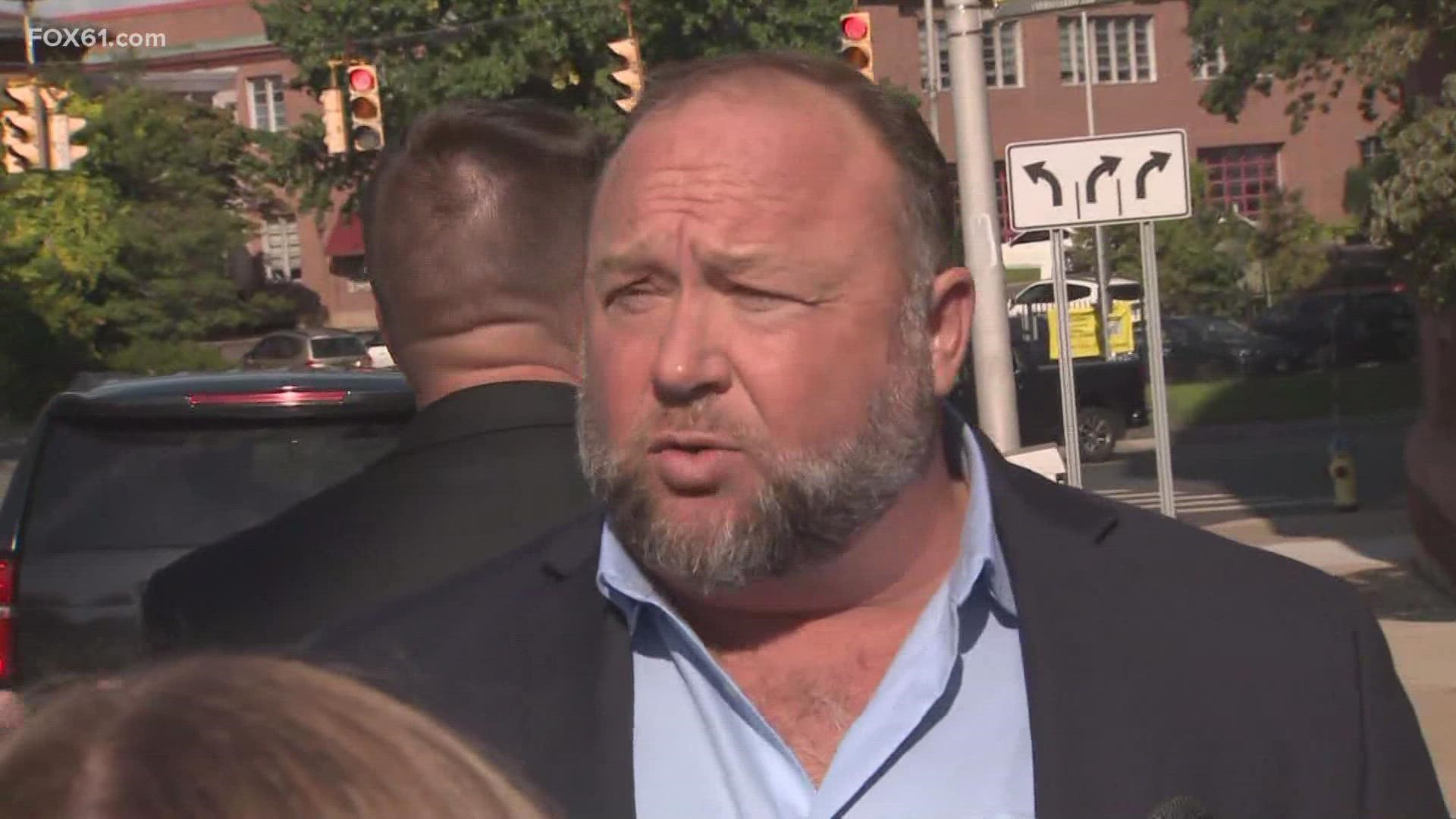Alex Jones said he was asked to come to Waterbury court on Tuesday but that he will not be testifying today and may be asked to testify the following week.