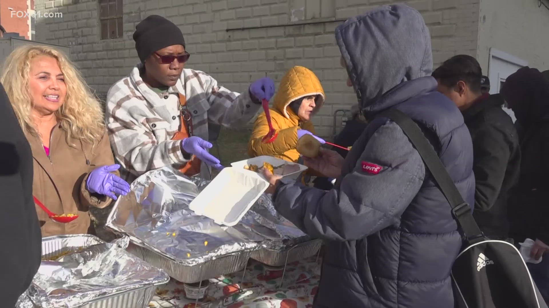 Feed Me Ministries served about 200 meals Sunday afternoon to people in need in Waterbury.