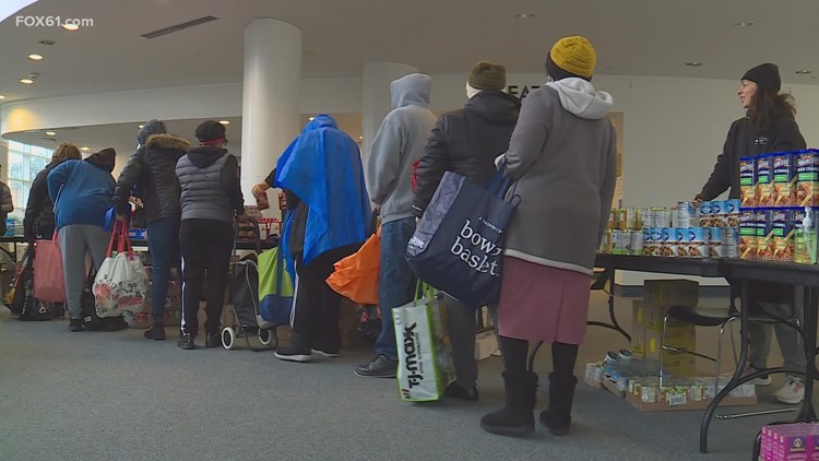 CREC students give back to Hartford community with food and clothing drive