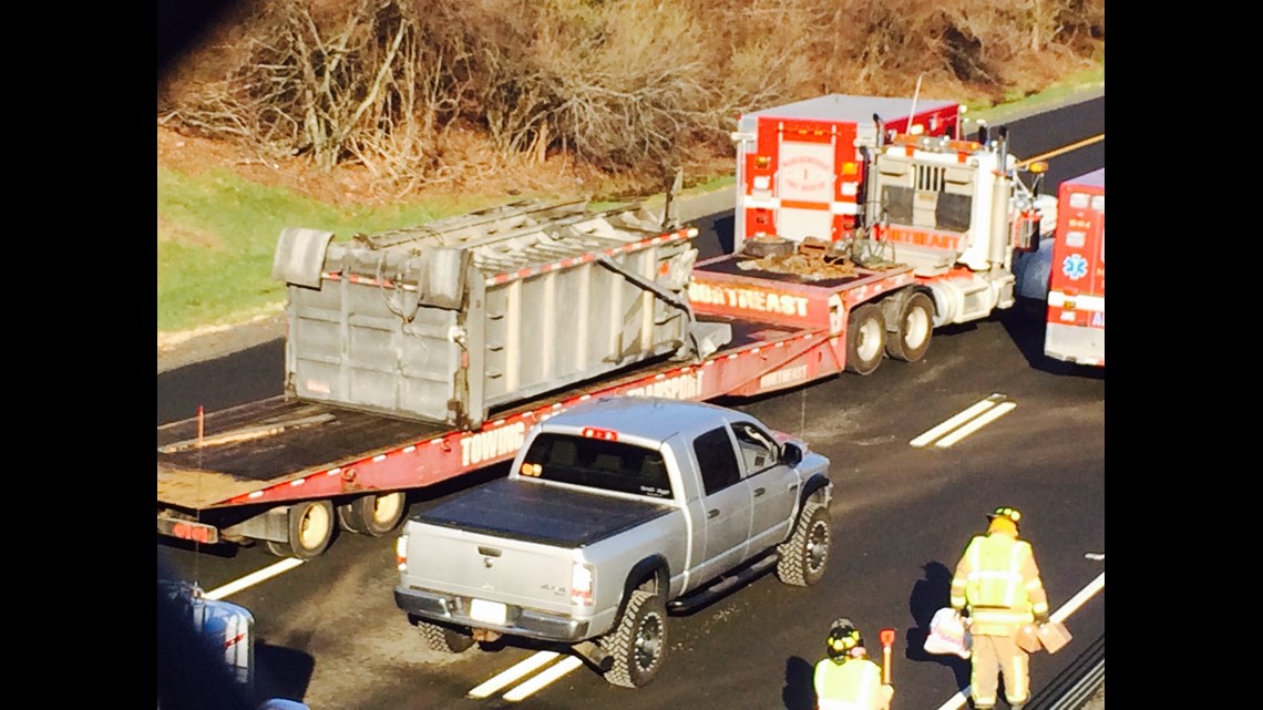 Rt. 2 west reopens in Marlborough after dump truck crash