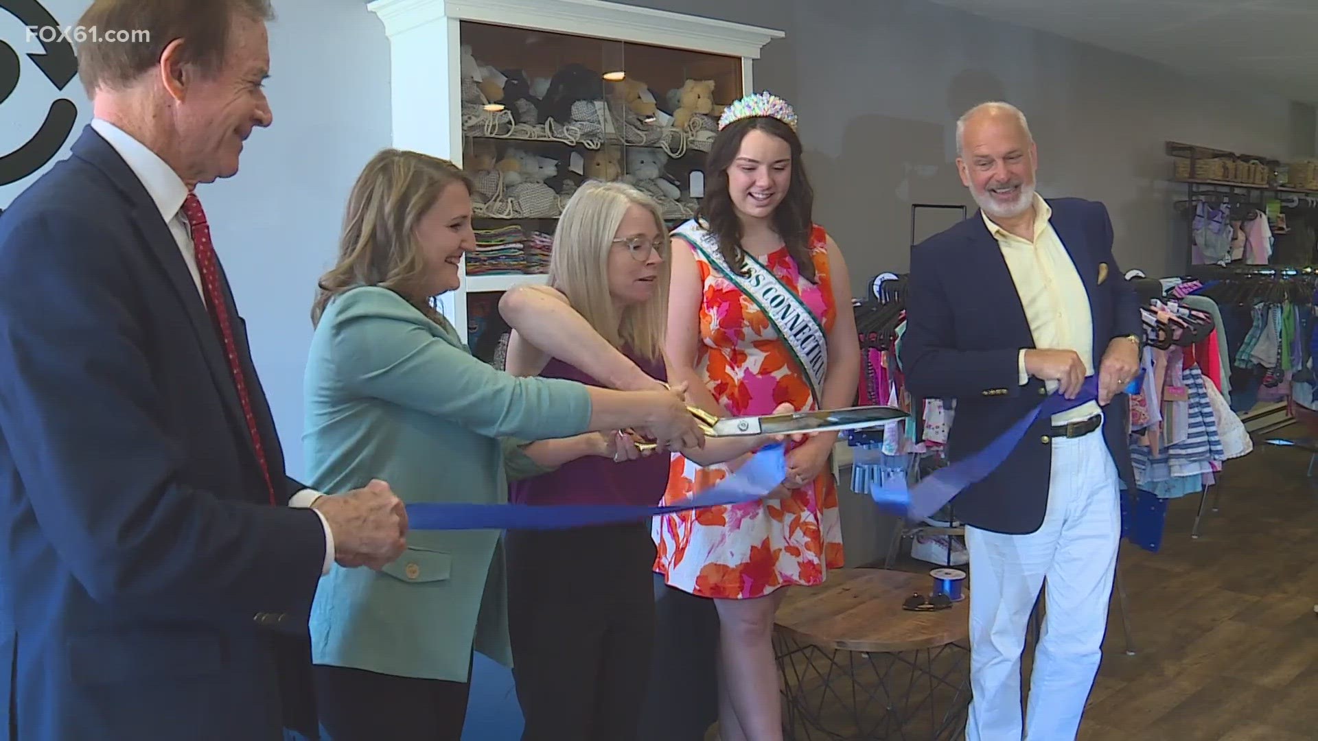 The new boutique is tailor-made just for foster families and offers donated clothing, shoes, backpacks, and toys for foster children to take.