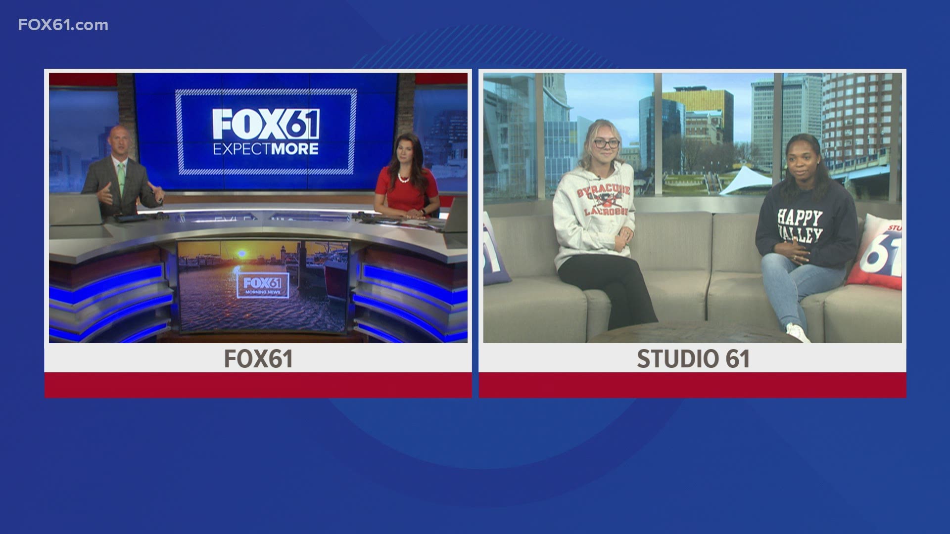 Tim Lammers and Erika Arias sit down with FOX61 interns Kaye Paddyfote and Marissa Solomon