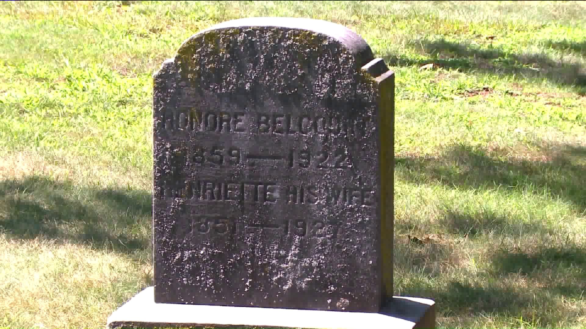 One man steps up to fix damages tombstones
