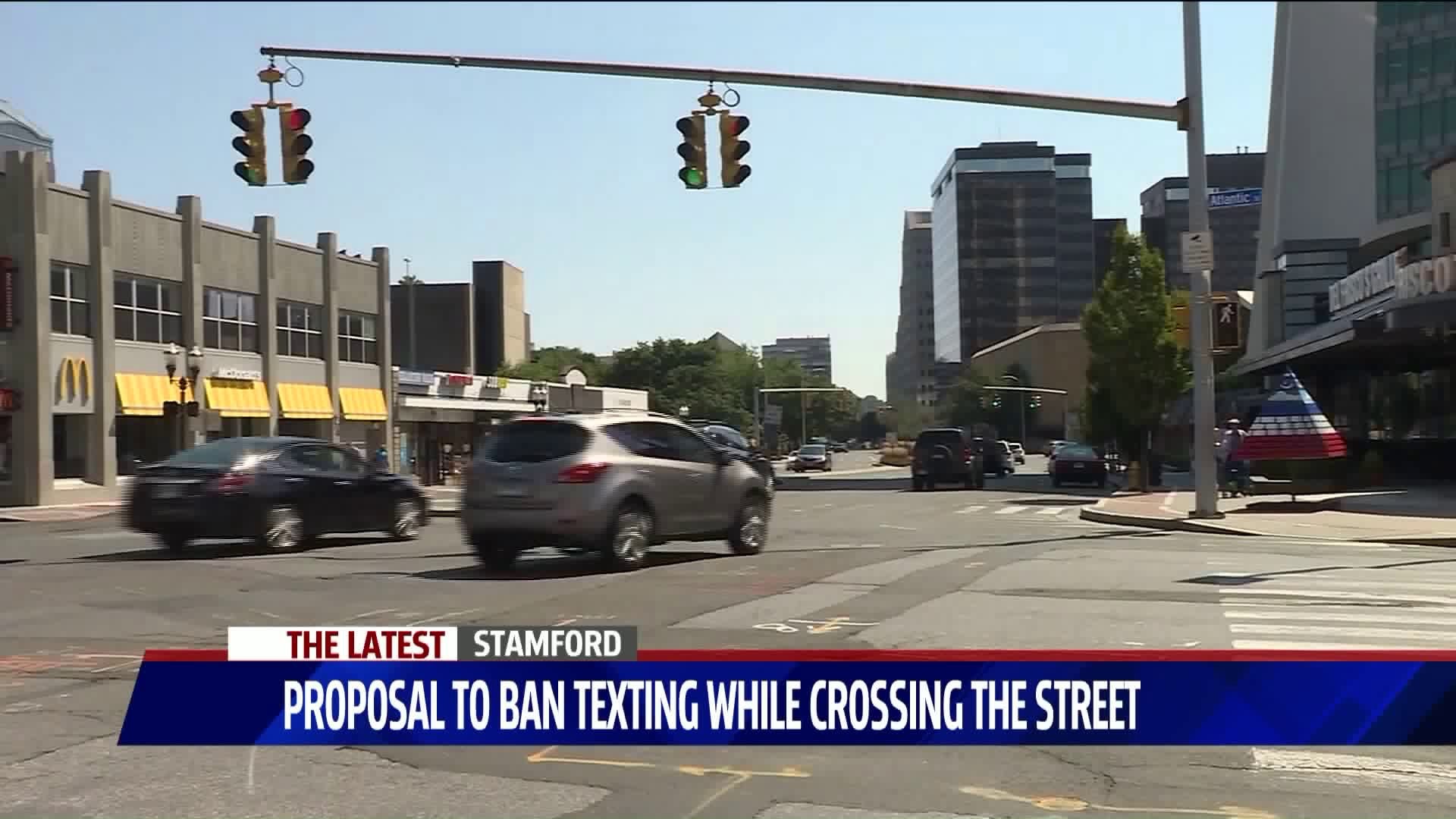 Stamford wants to ban distracted walking