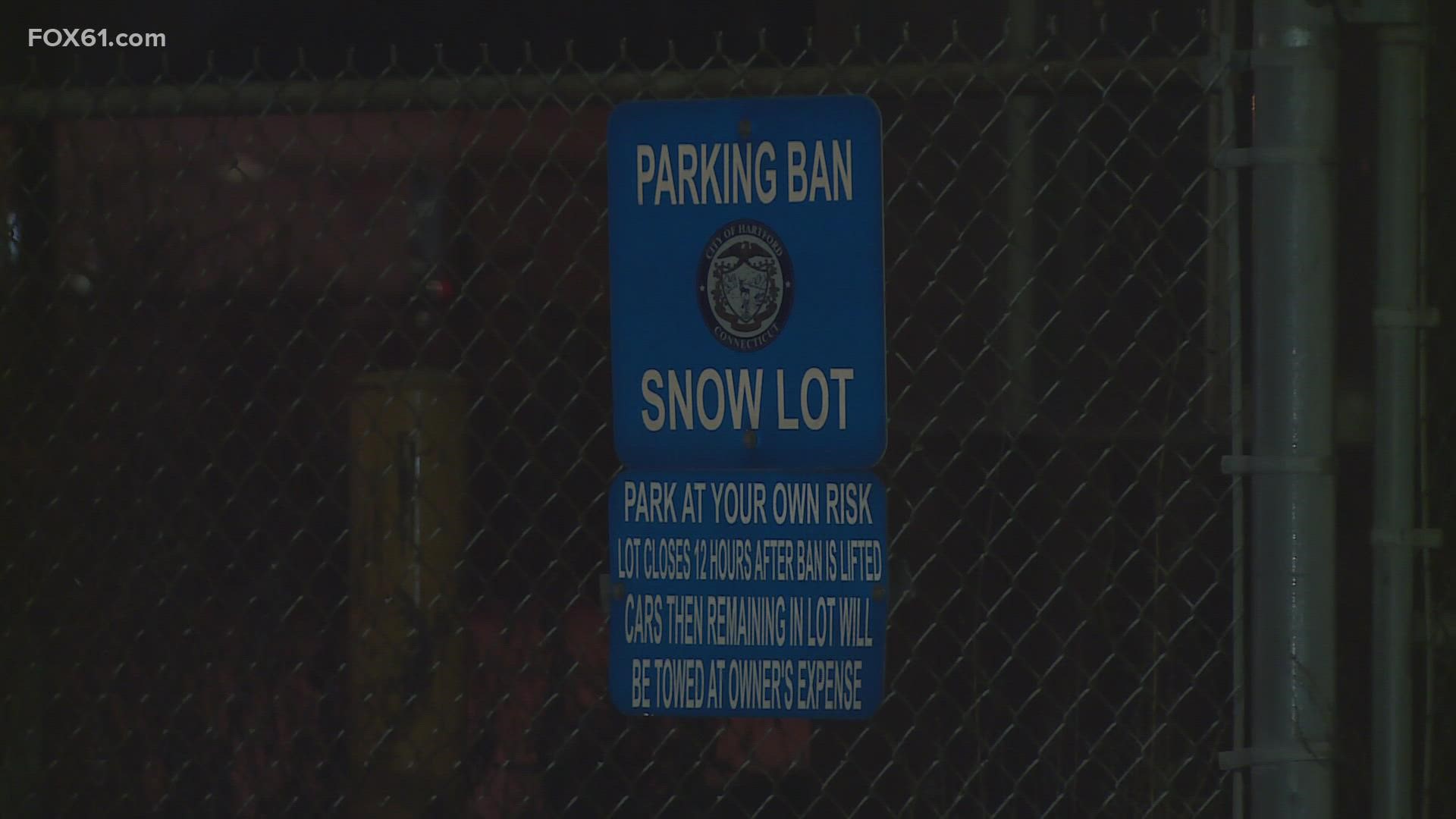 Many towns and cities will have parking bans that begin at midnight on Friday