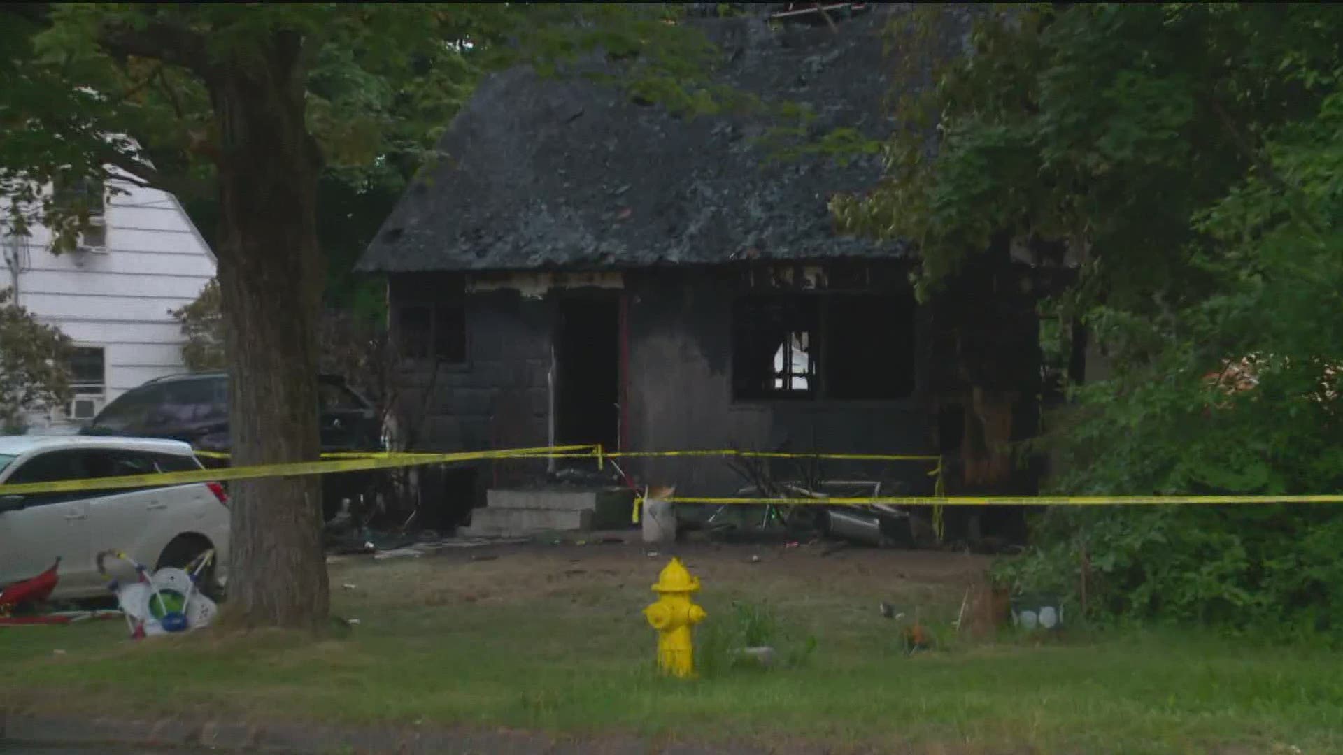 A Torrington man faces several arson charges after two homes and a car was set on fire Wednesday afternoon