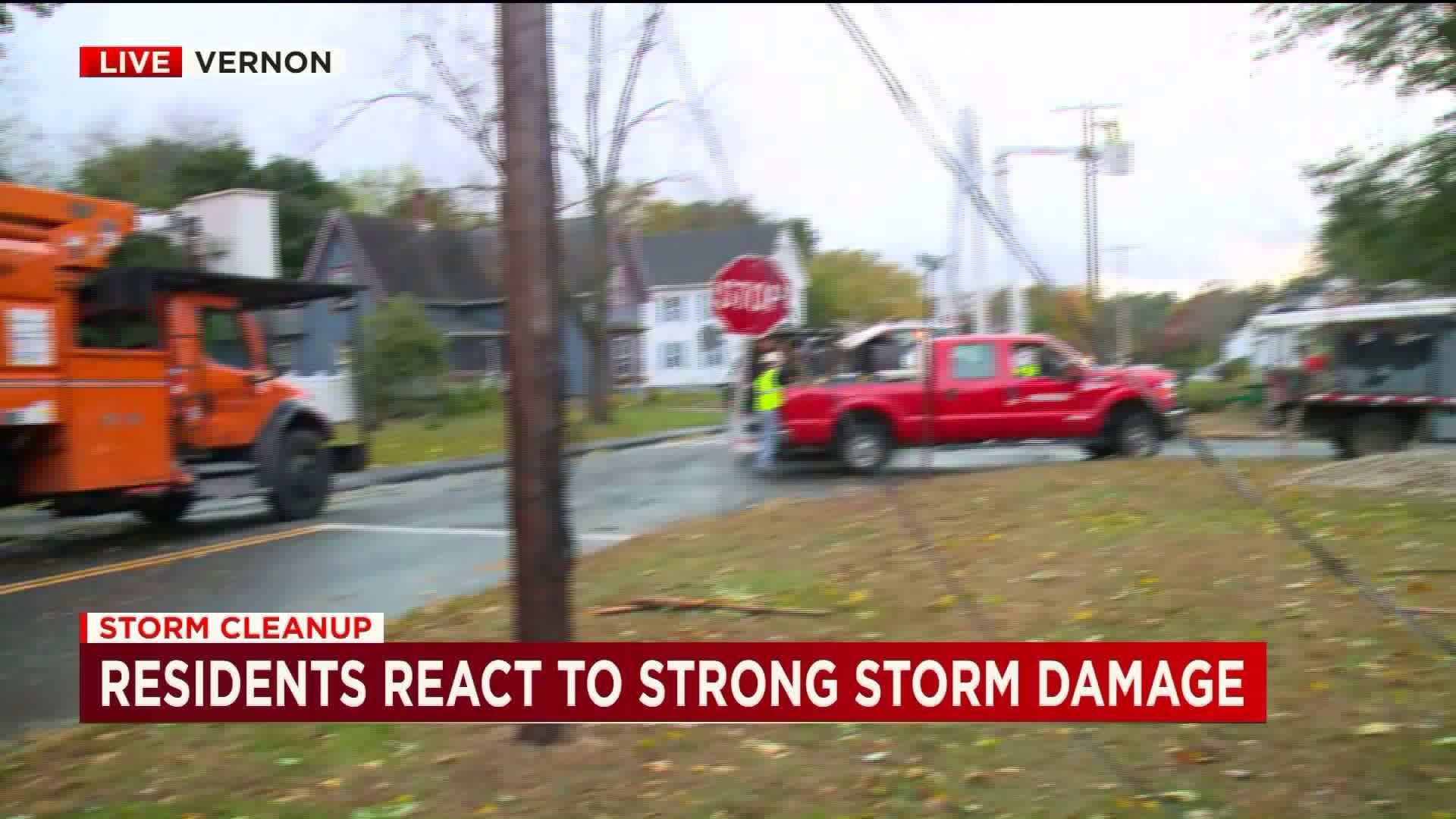 Storm damage in Vernon, CT