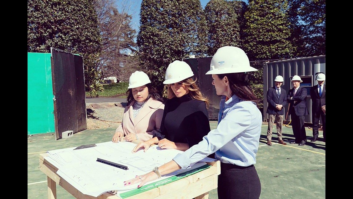 Melania Trump defends work on White House tennis pavilion as