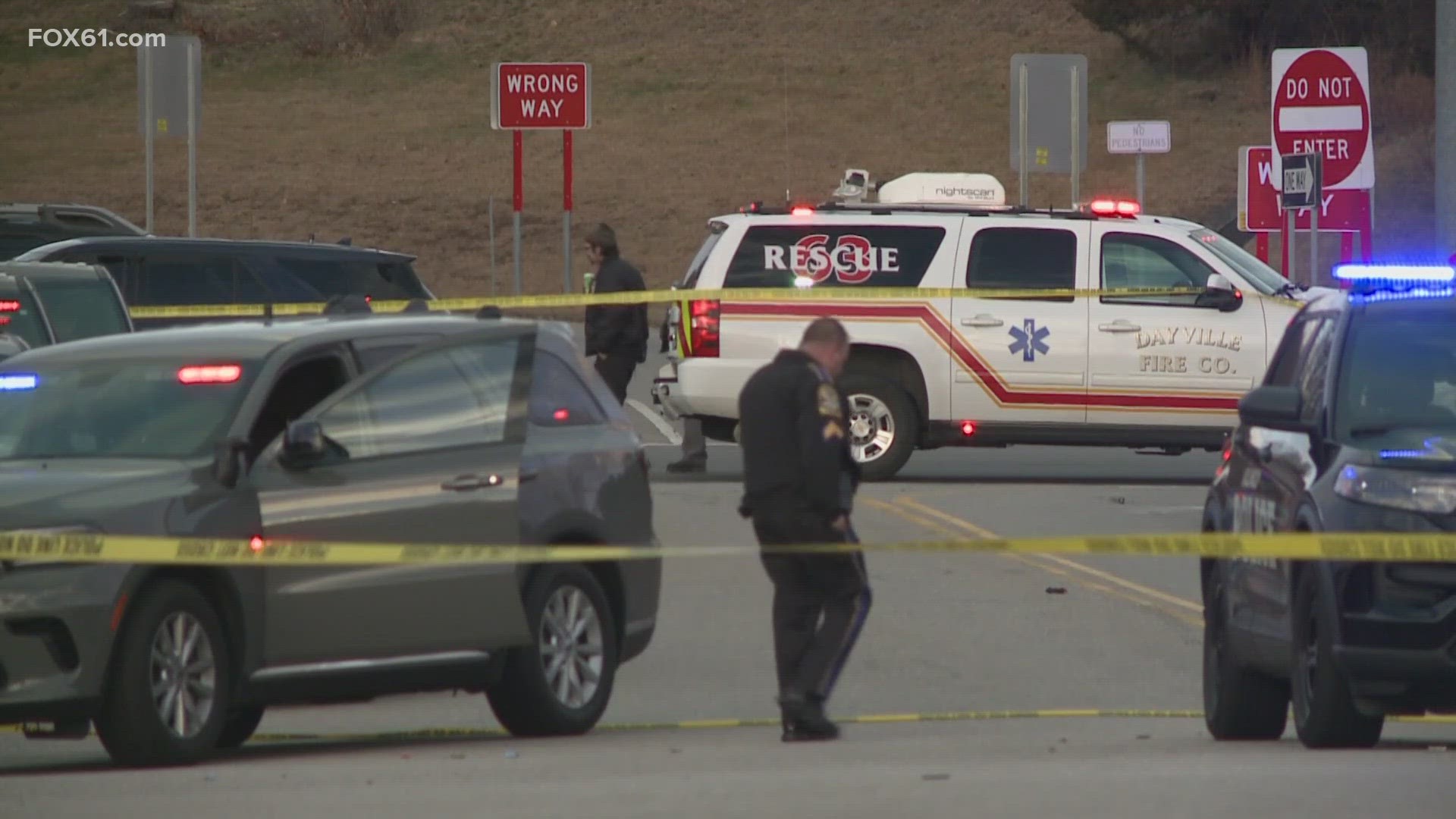 The shooting happened as officers tried to speak to the suspect in an area on the Hartford Turnpike.