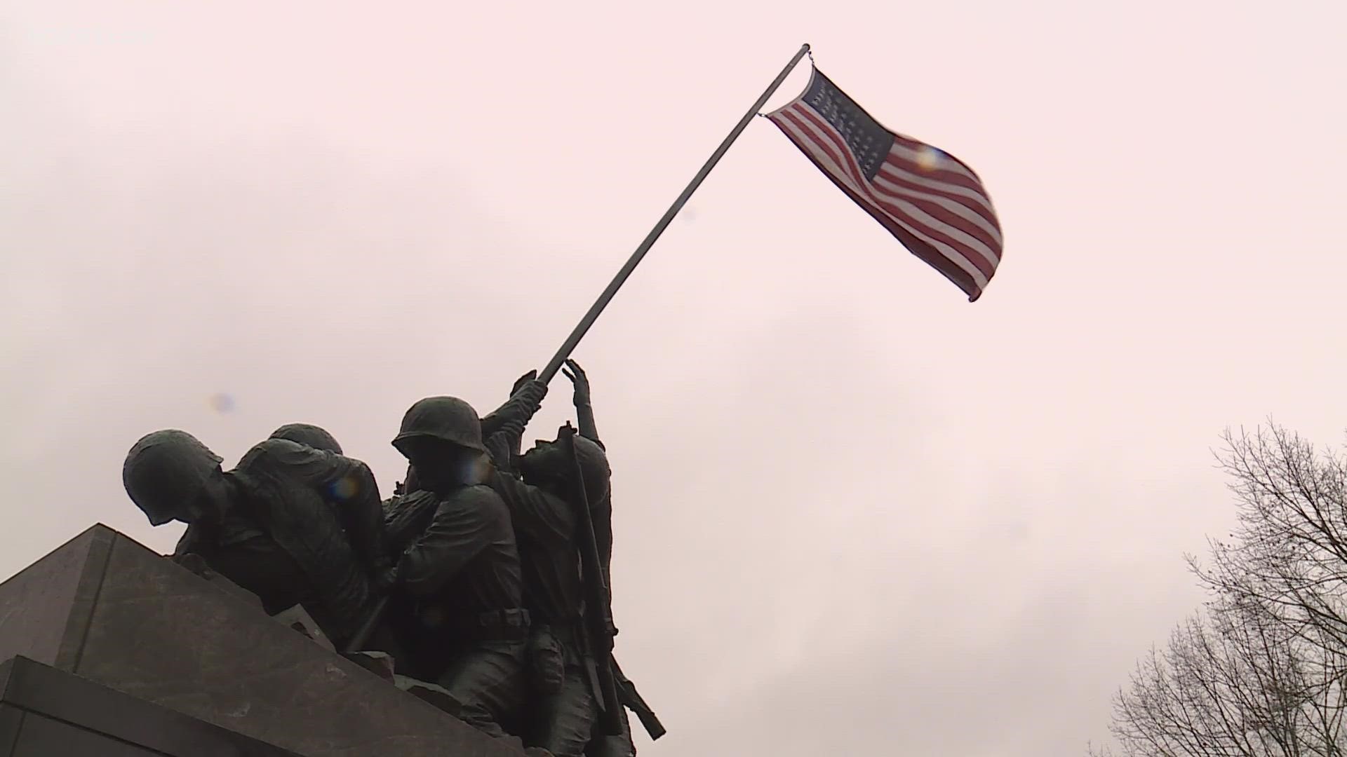 Every February at the Iwo Jima Memorial in New Britain, there is a gathering to honor those 100 Connecticut servicemen lost on Iwo Jima.